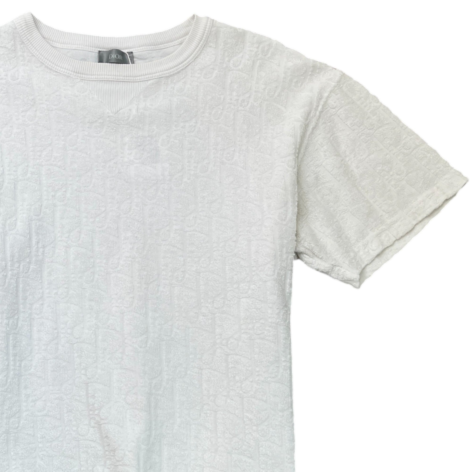 Men's Oblique Terry T-Shirt White Size XS
