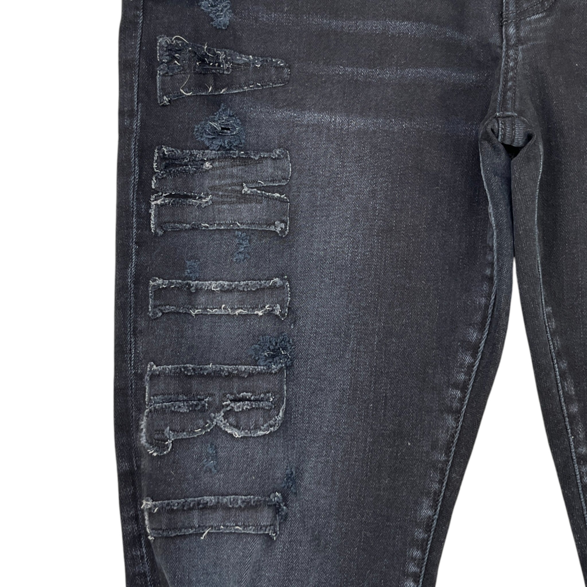 Men's Mx1 Distressed Jeans Black Size Waist 36"