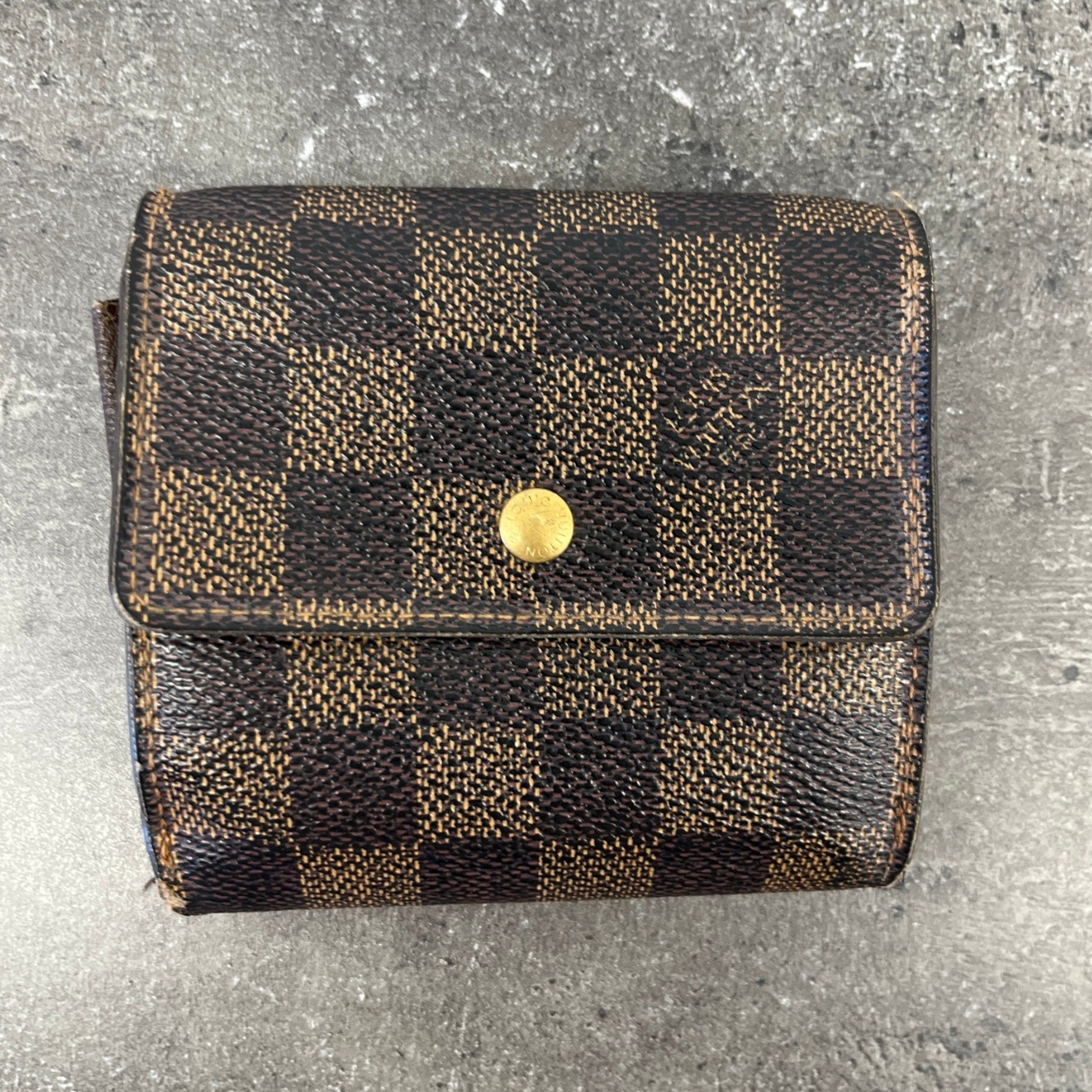 Men's Damier Ebene Portefeuille Elise Purse Brown