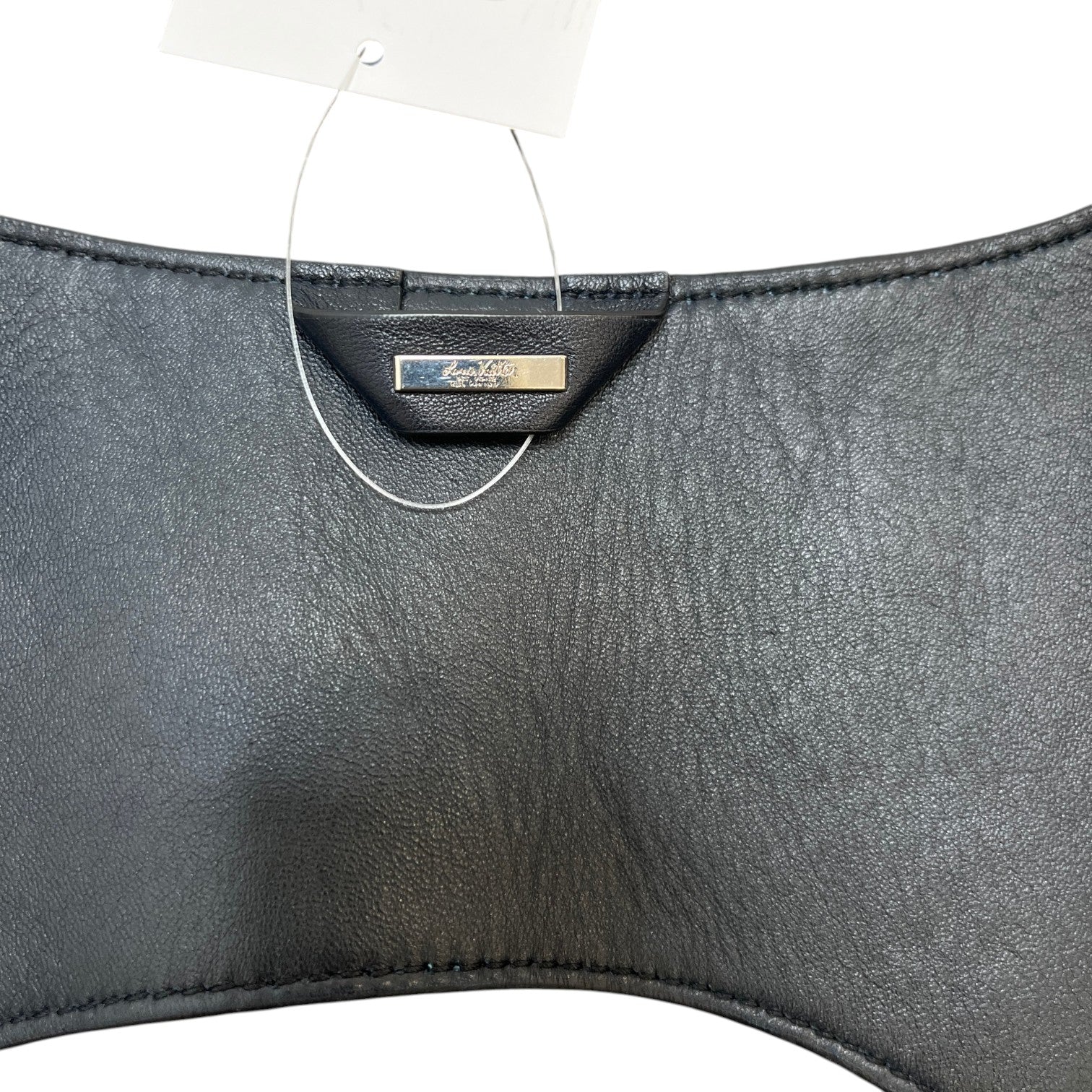 Men's Monogram Embossed Leather Holster Gilet Navy Size M