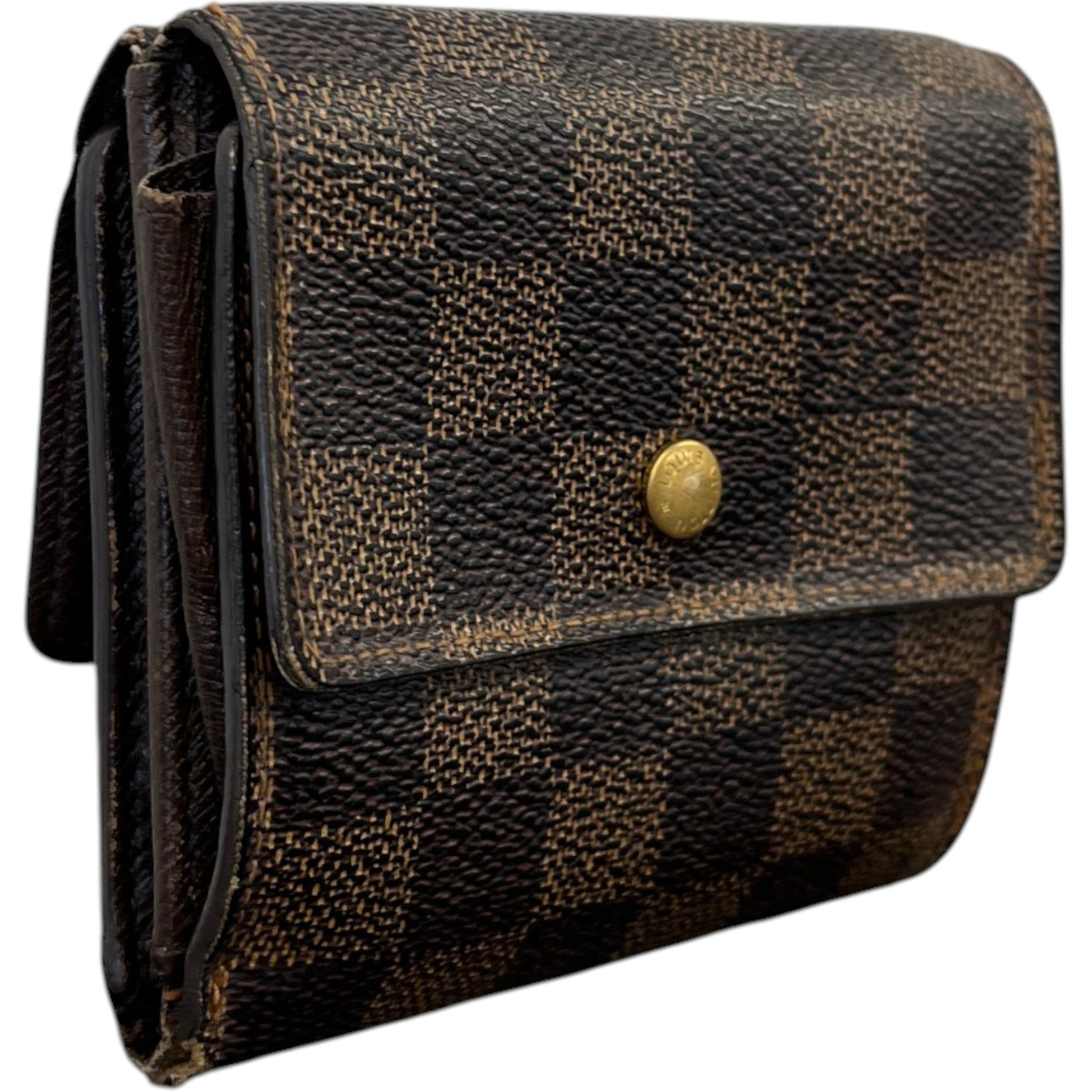 Men's Damier Ebene Portefeuille Elise Purse Brown