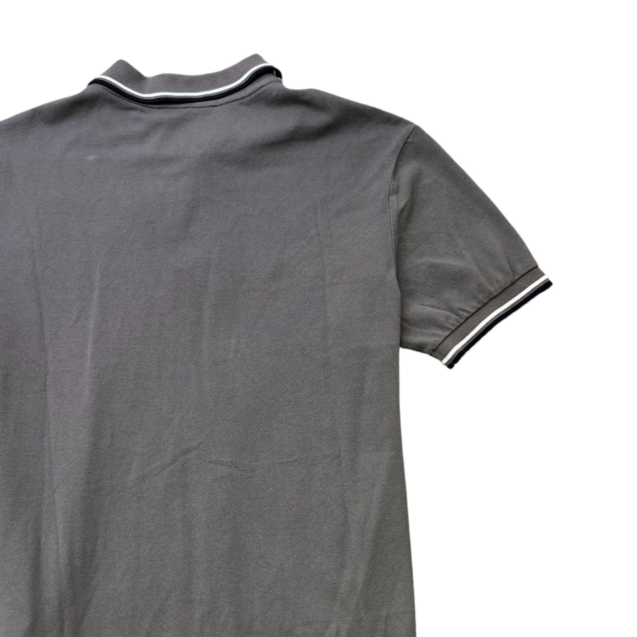 Men's Tab Logo Polo Shirt Grey Size M