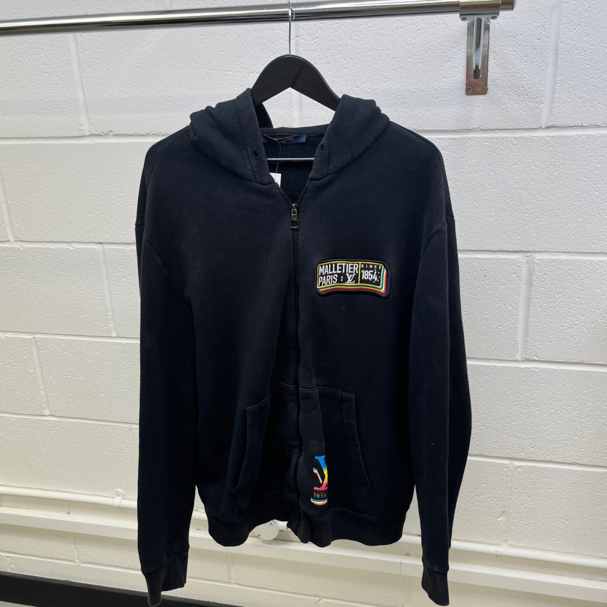 Men's Jazz Multi Logo Hoodie Black Size XL