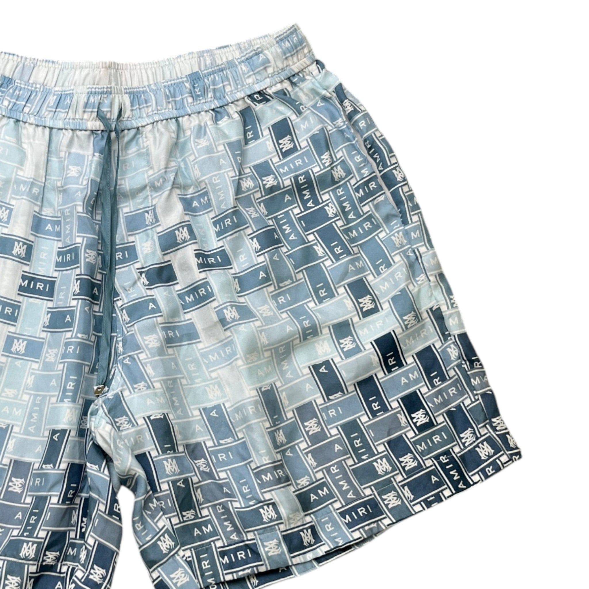 Men's Gradient Tape Shorts Blue Size Waist 34"