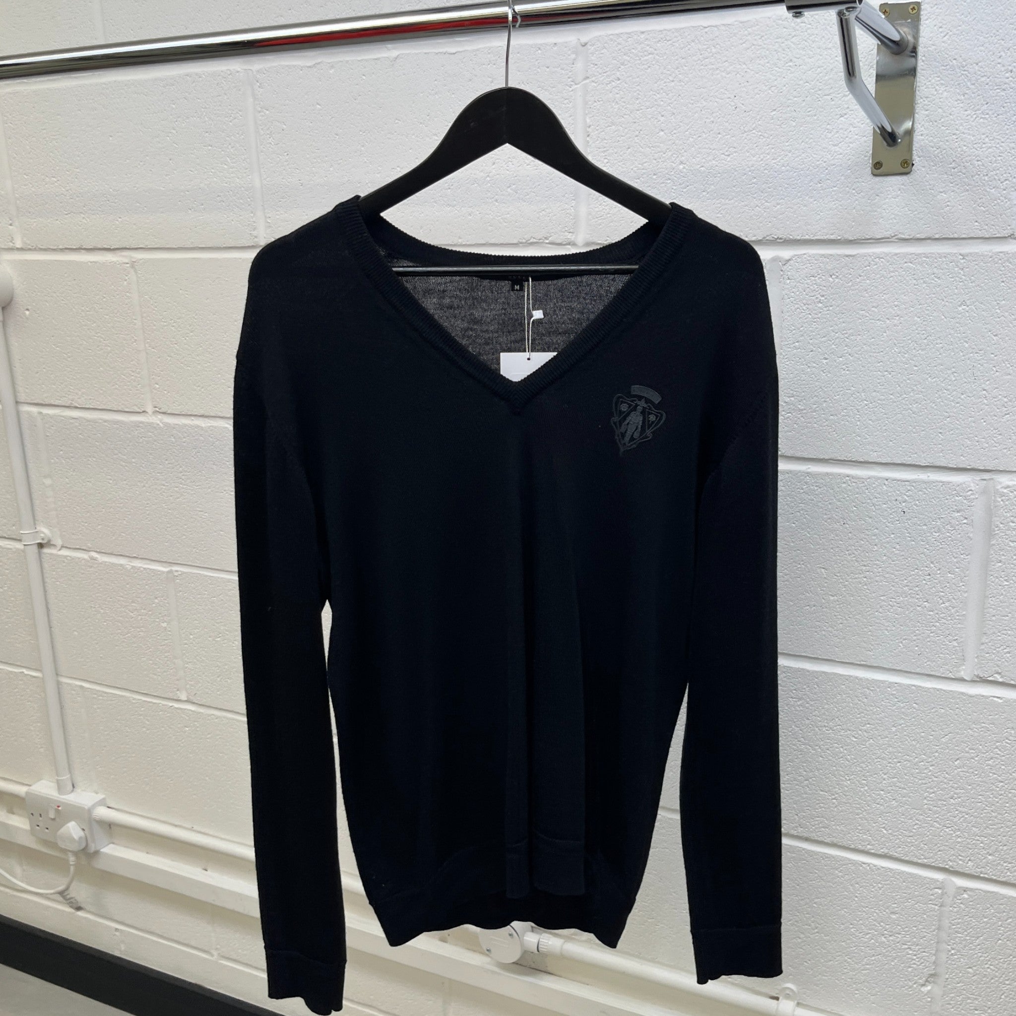 Men's Embroidered Logo Jumper Black Size M