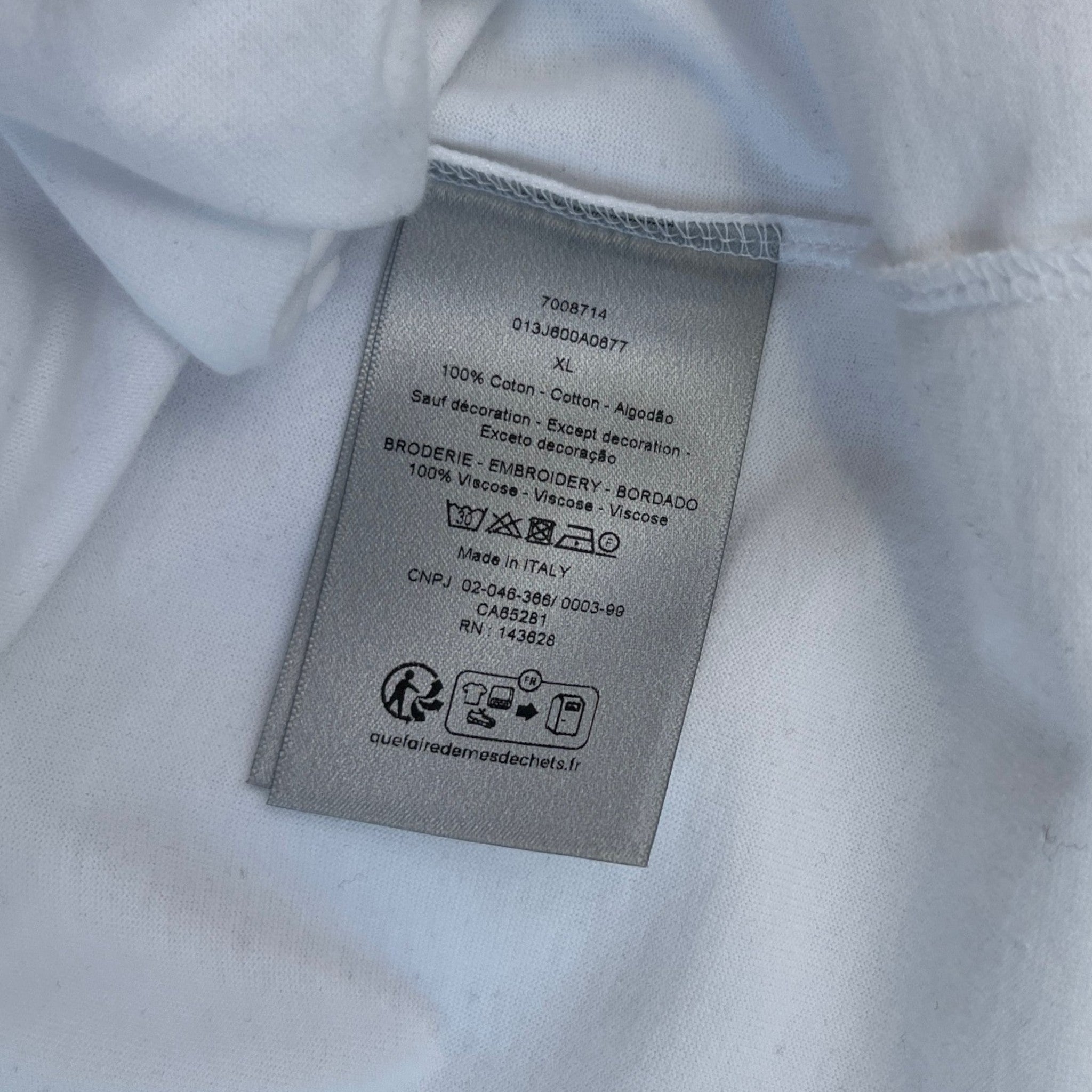Men's Cd T-Shirt White Size XL