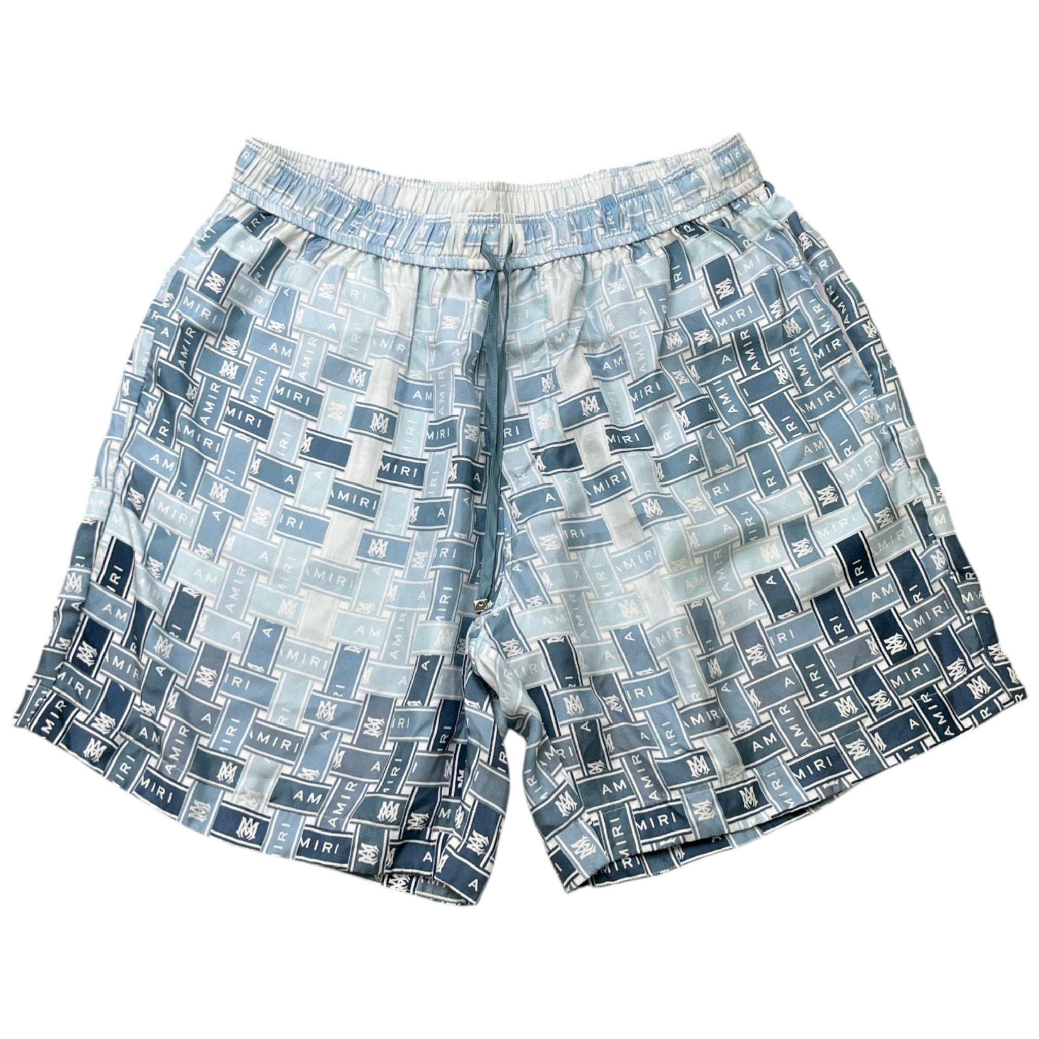 Men's Gradient Tape Shorts Blue Size Waist 34"