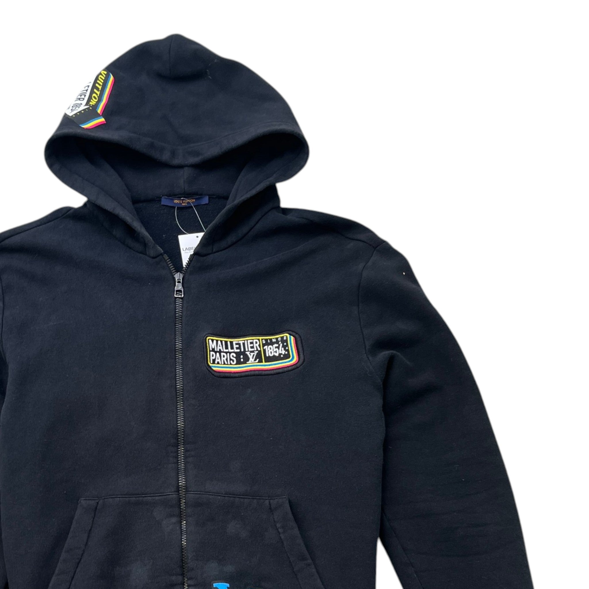 Men's Jazz Multi Logo Hoodie Black Size XL