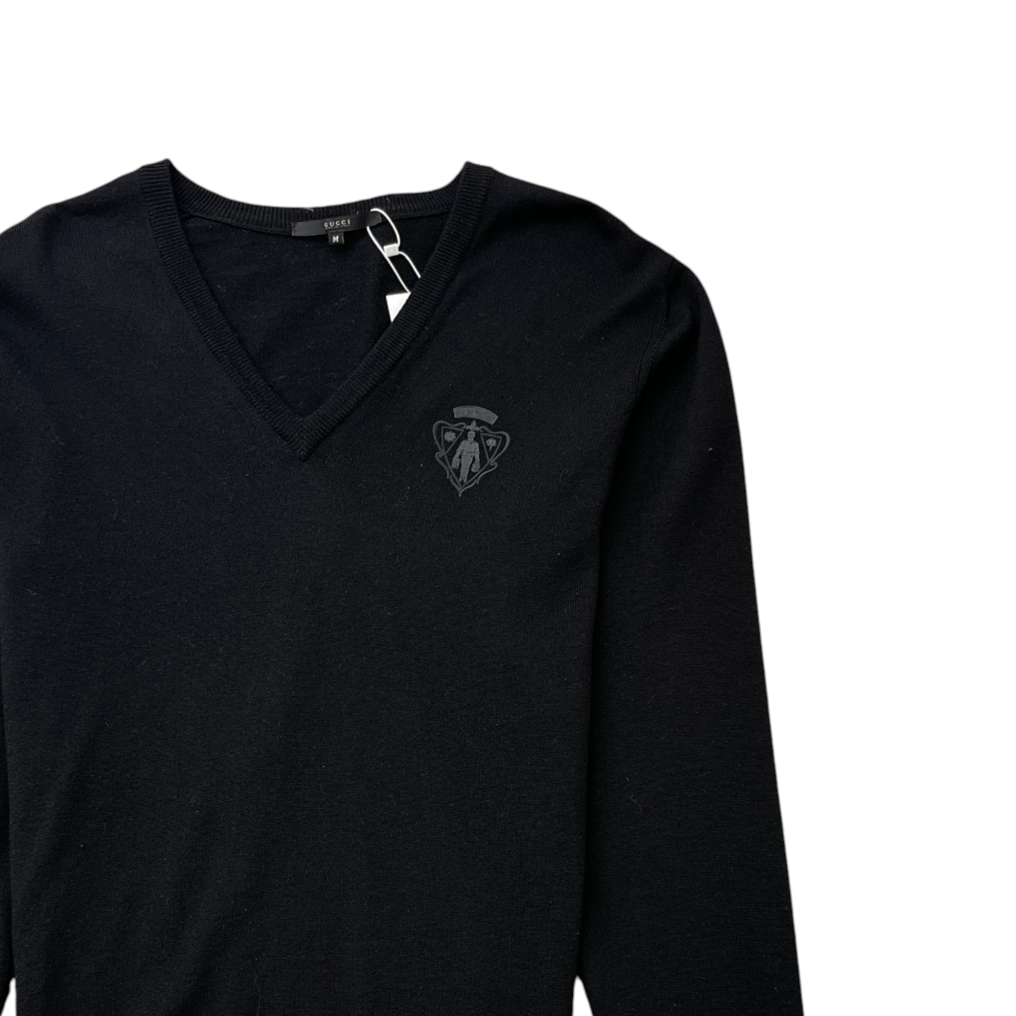 Men's Embroidered Logo Jumper Black Size M