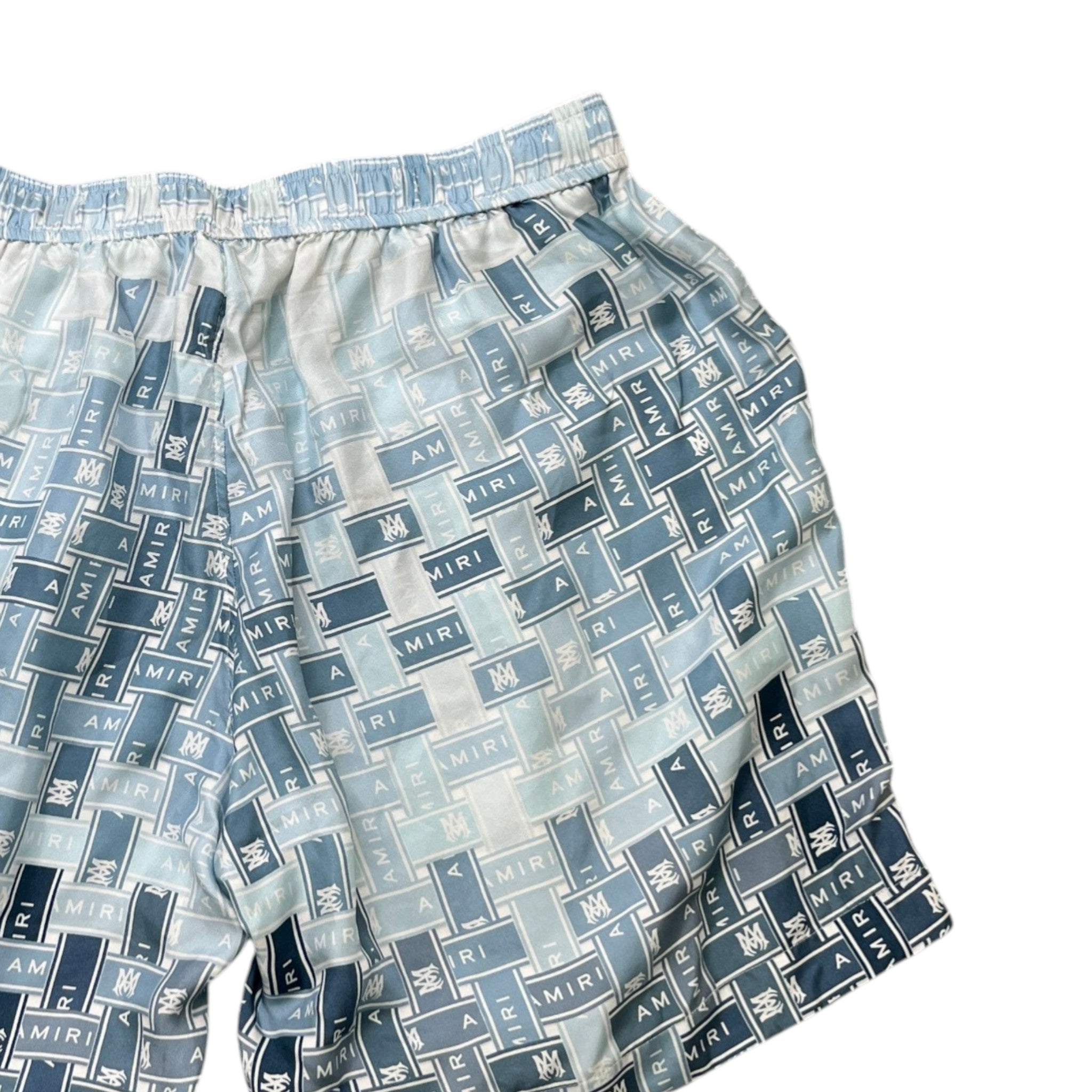 Men's Gradient Tape Shorts Blue Size Waist 34"