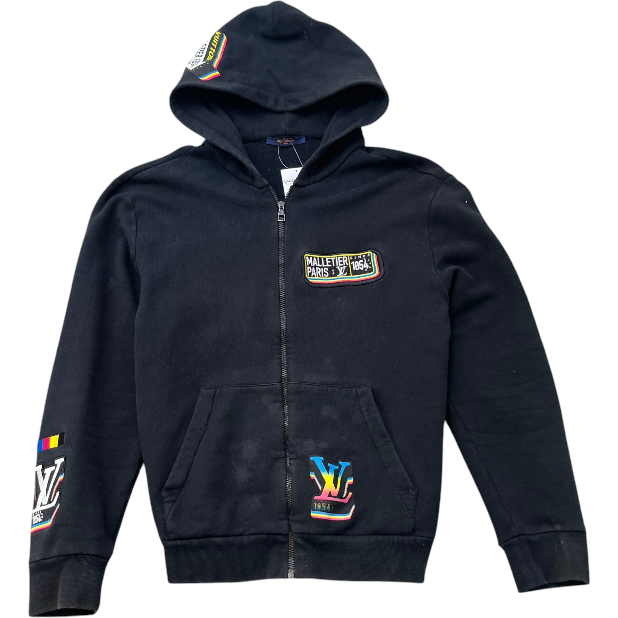 Men's Jazz Multi Logo Hoodie Black Size XL