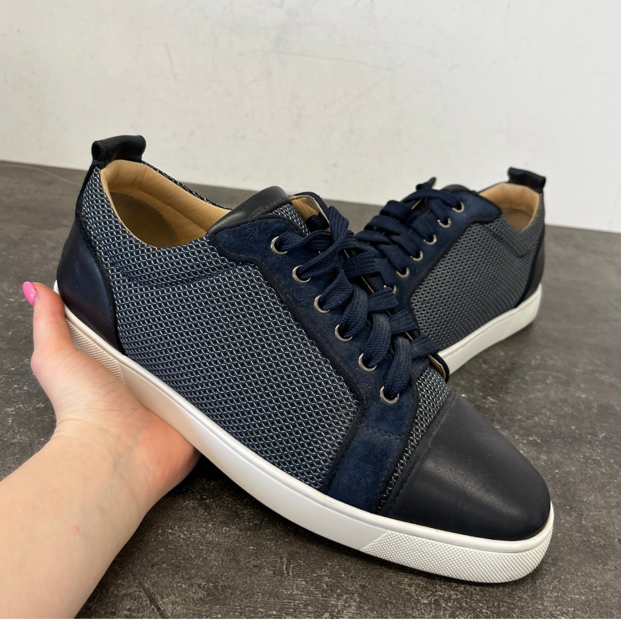 Men's Junior Low Trainers Navy Size EU 43 / UK 9