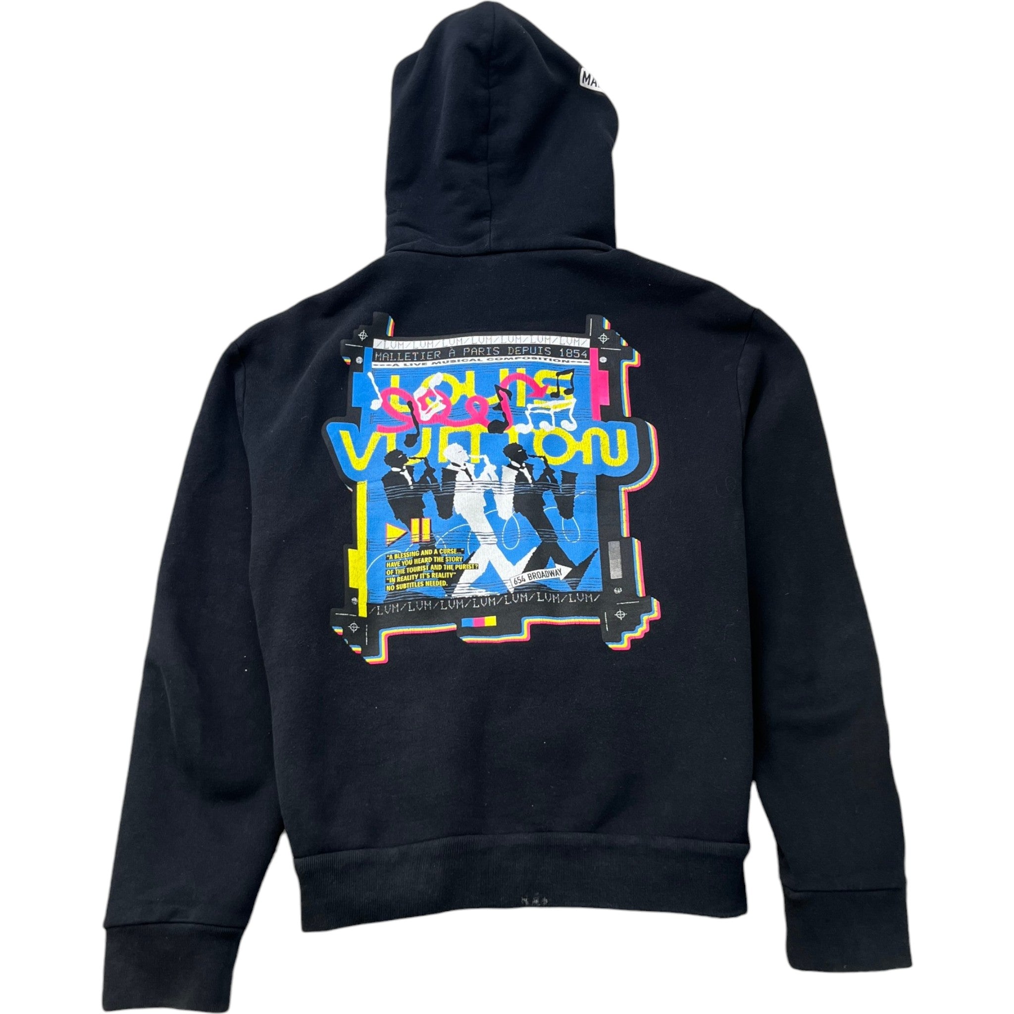 Men's Jazz Multi Logo Hoodie Black Size XL