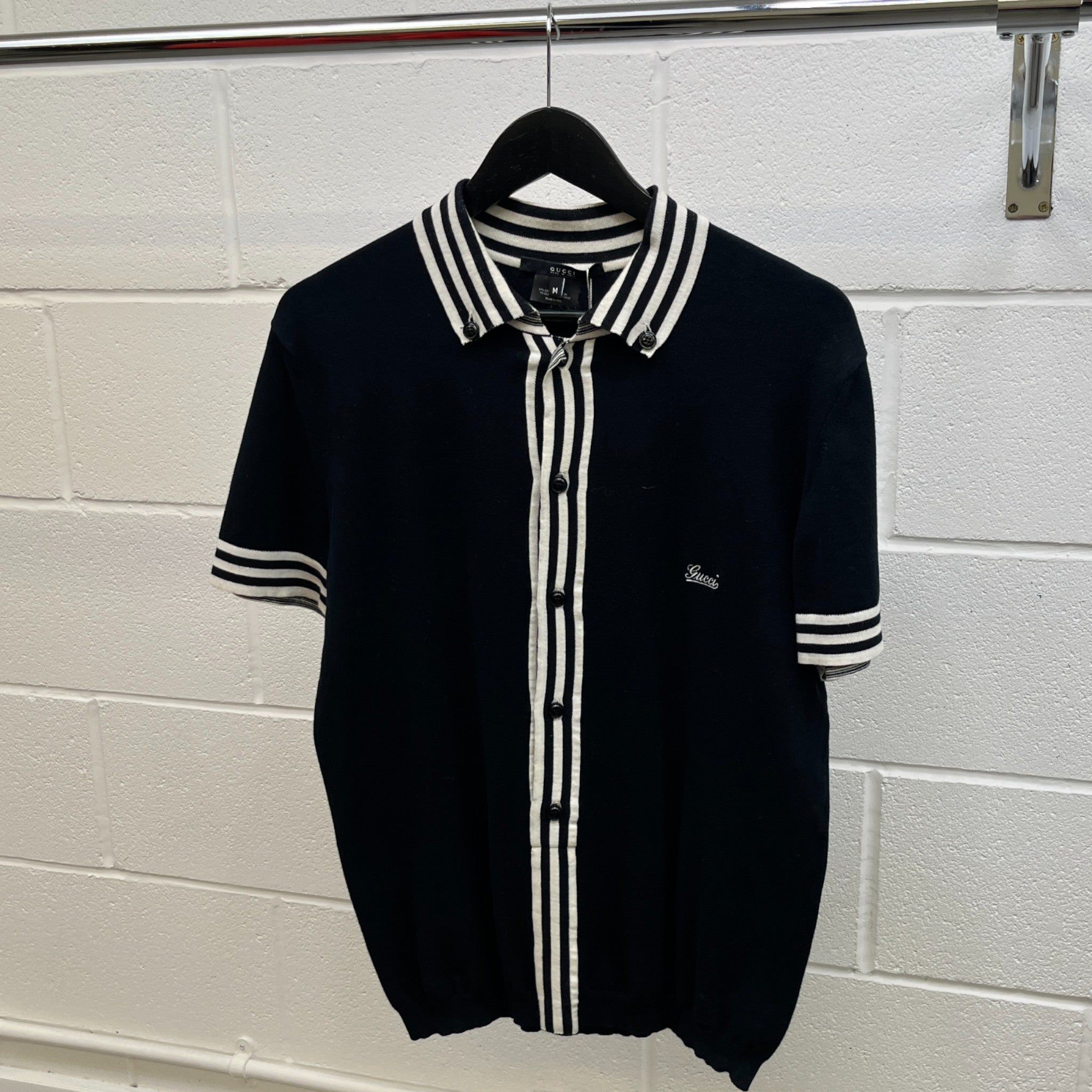 Men's Embroidered Logo T-Shirt Black Size M