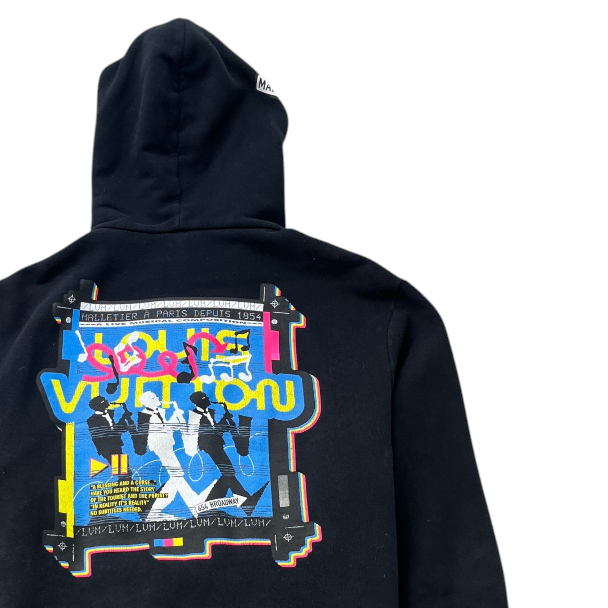 Men's Jazz Multi Logo Hoodie Black Size XL