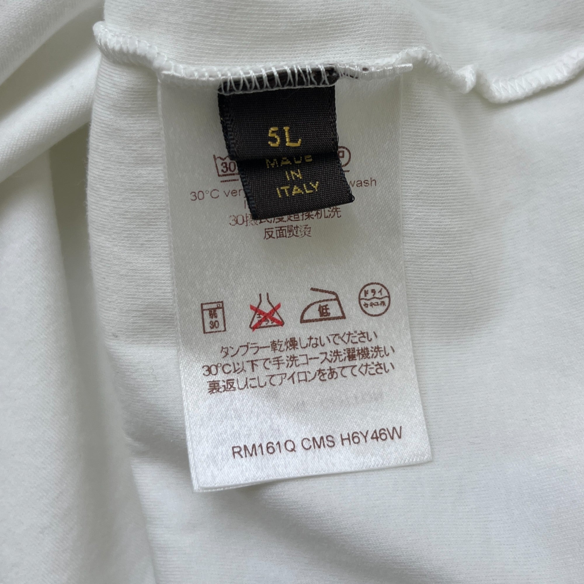 Men's Damier Pocket Logo Polo Shirt White Size 5XL