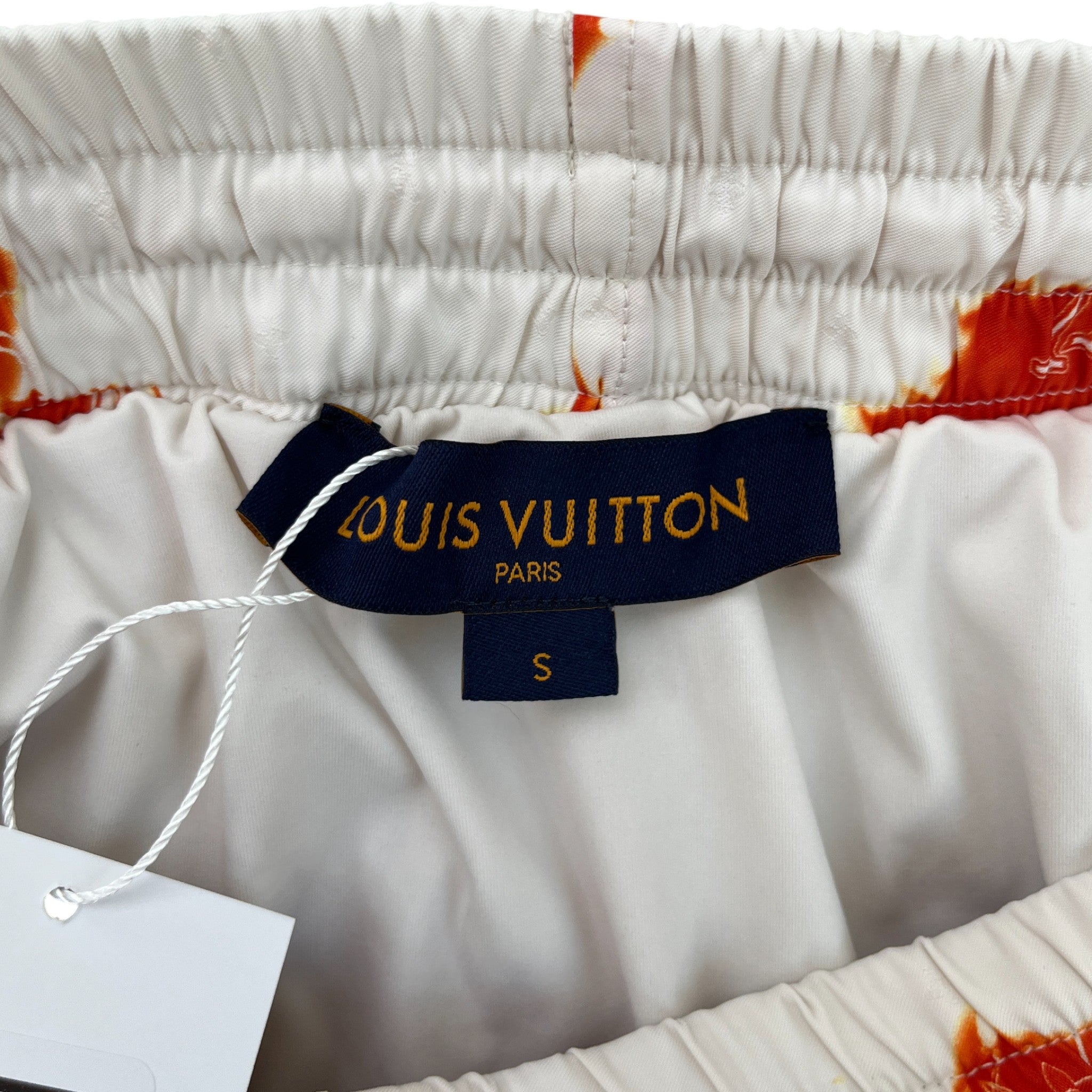 Men's Monogram Bandana Swim Shorts Orange Size S