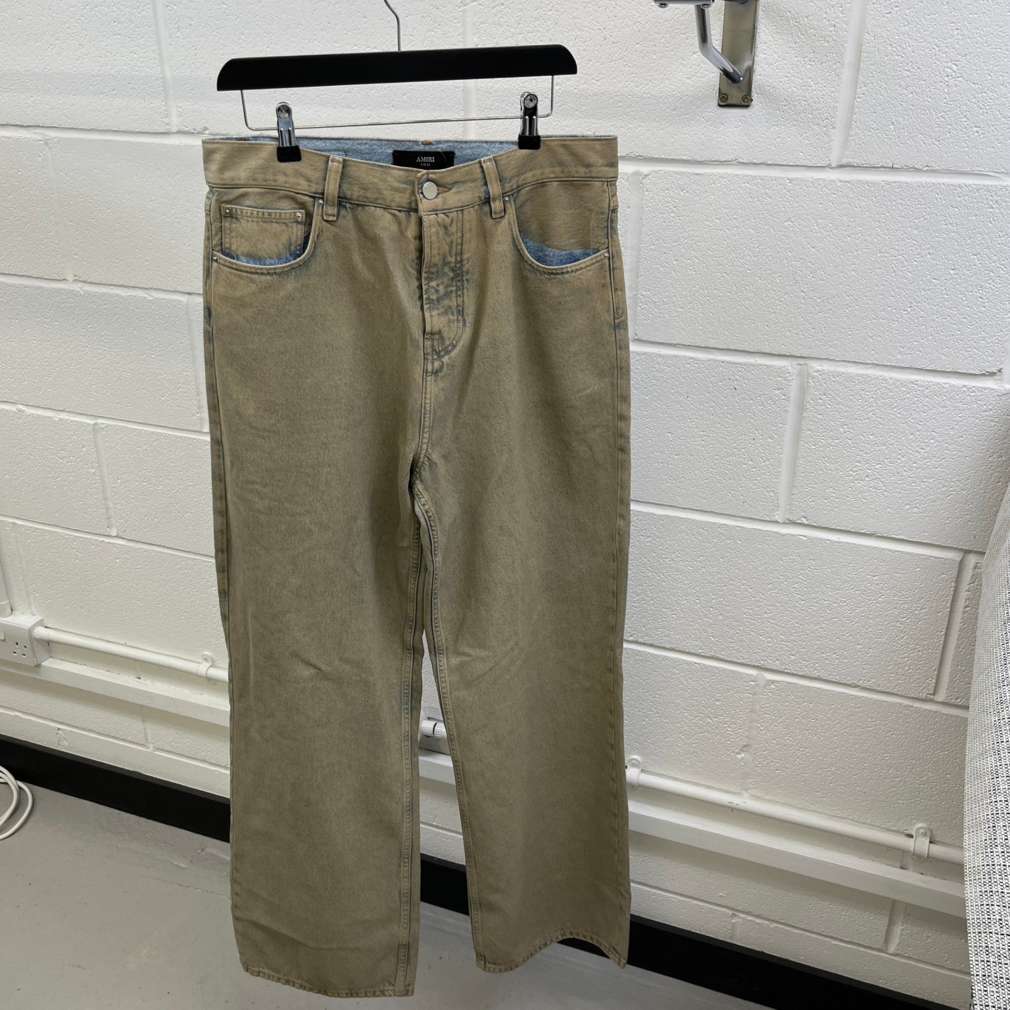 Men's Washed Baggy Jeans Blue Size Waist 32"