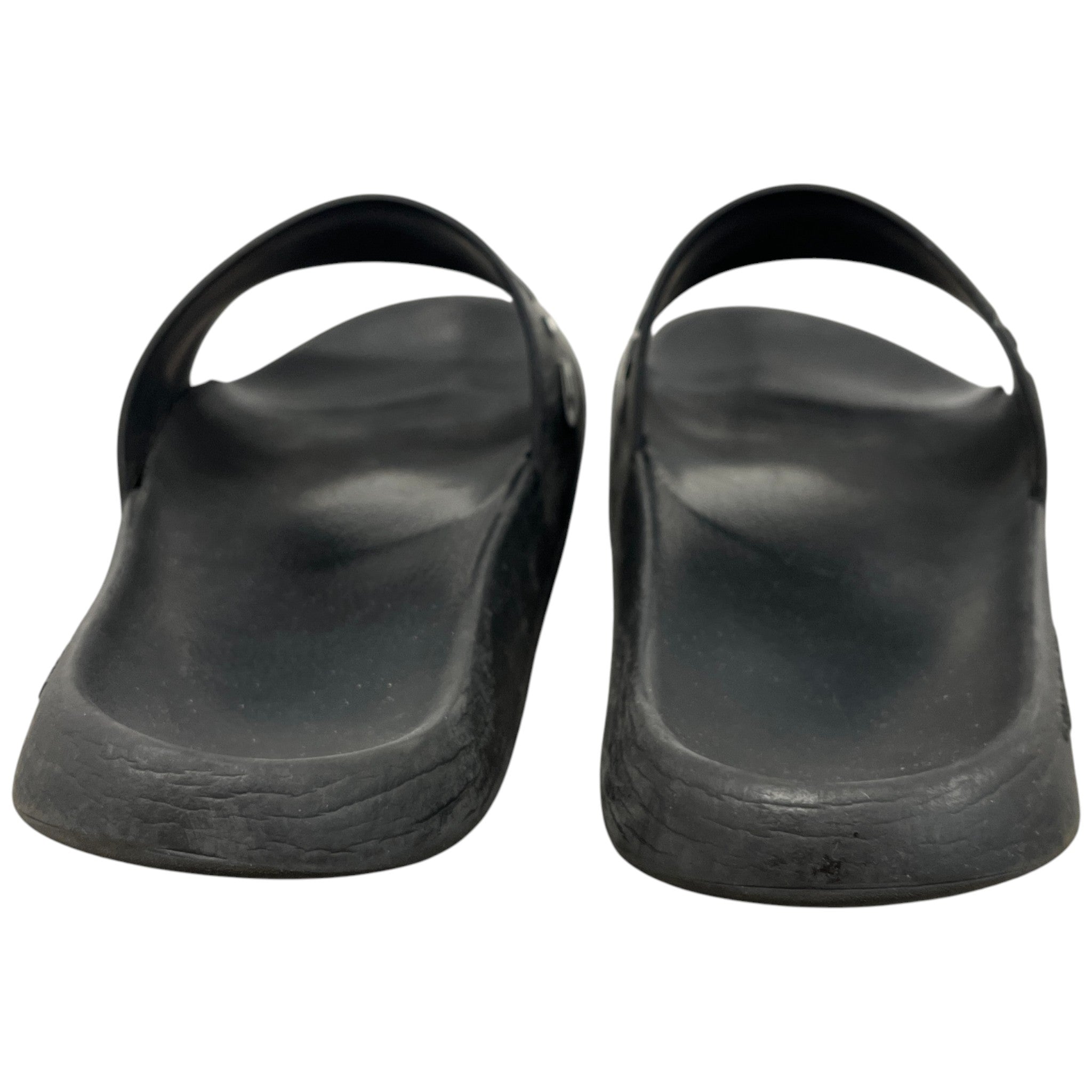 Men's Embossed Logo Slides Black Size EU 46 / UK 12