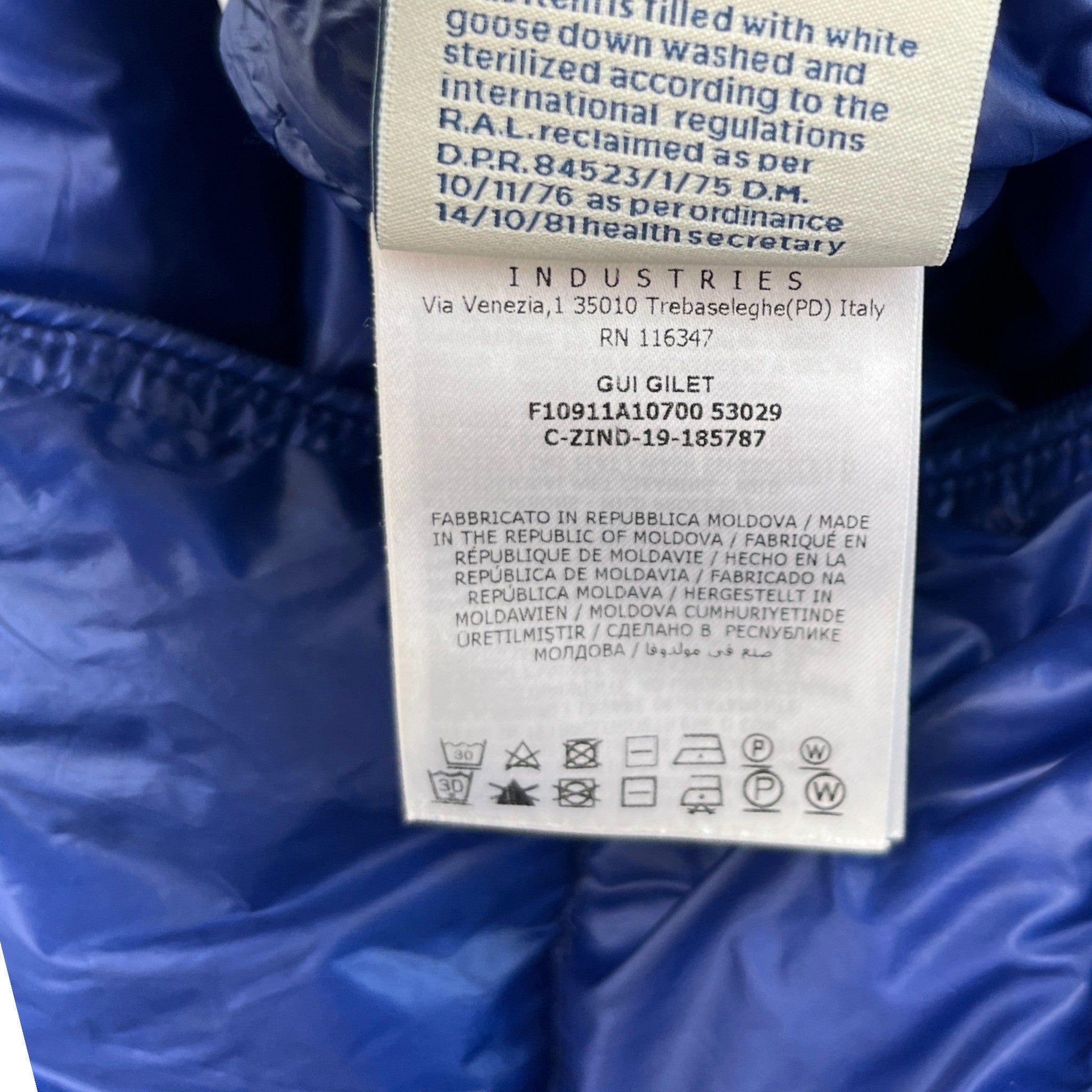 Men's Gui Gilet Blue Size 3 / L