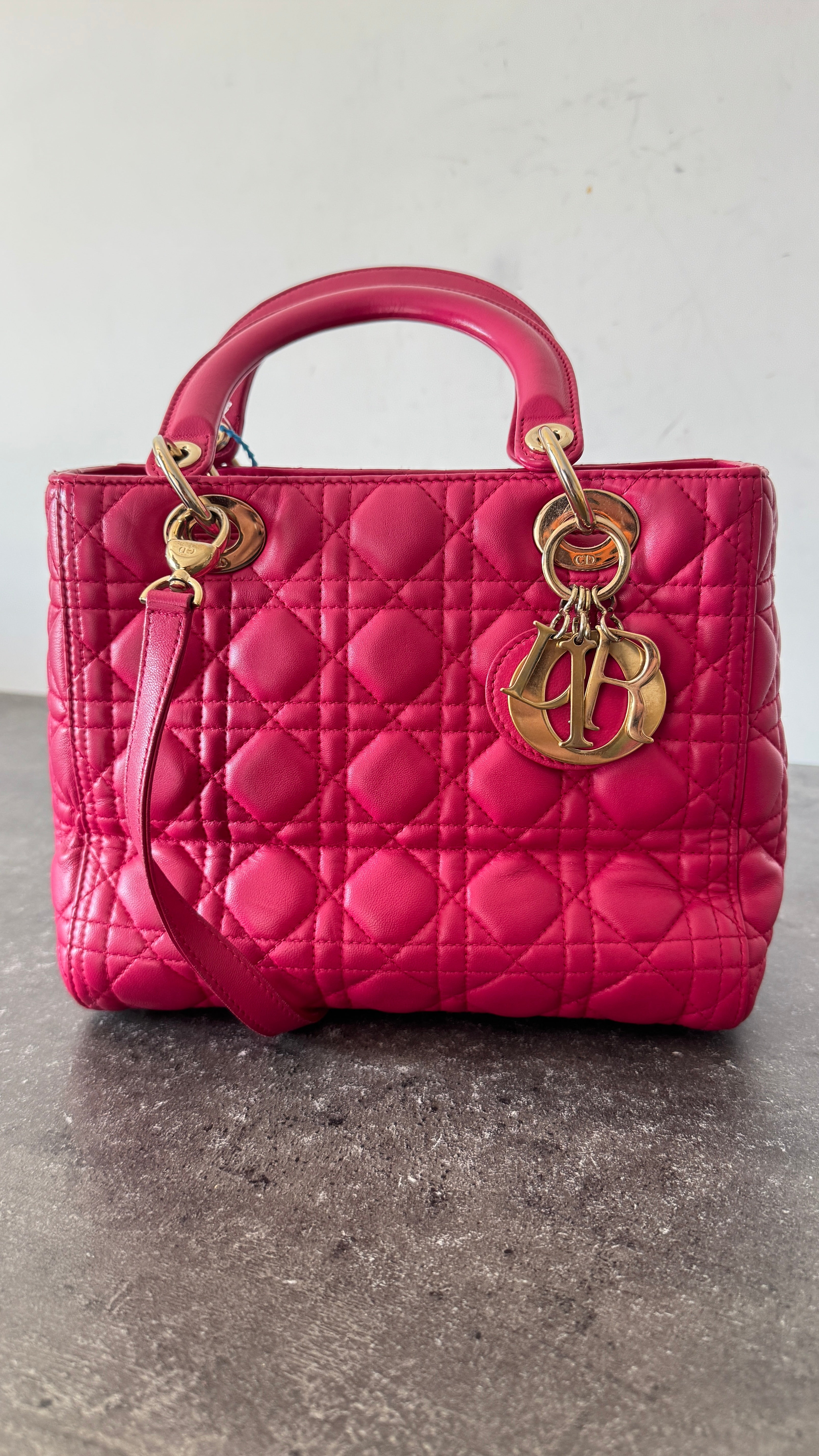 Women's Medium Lady Dior Bag Pink