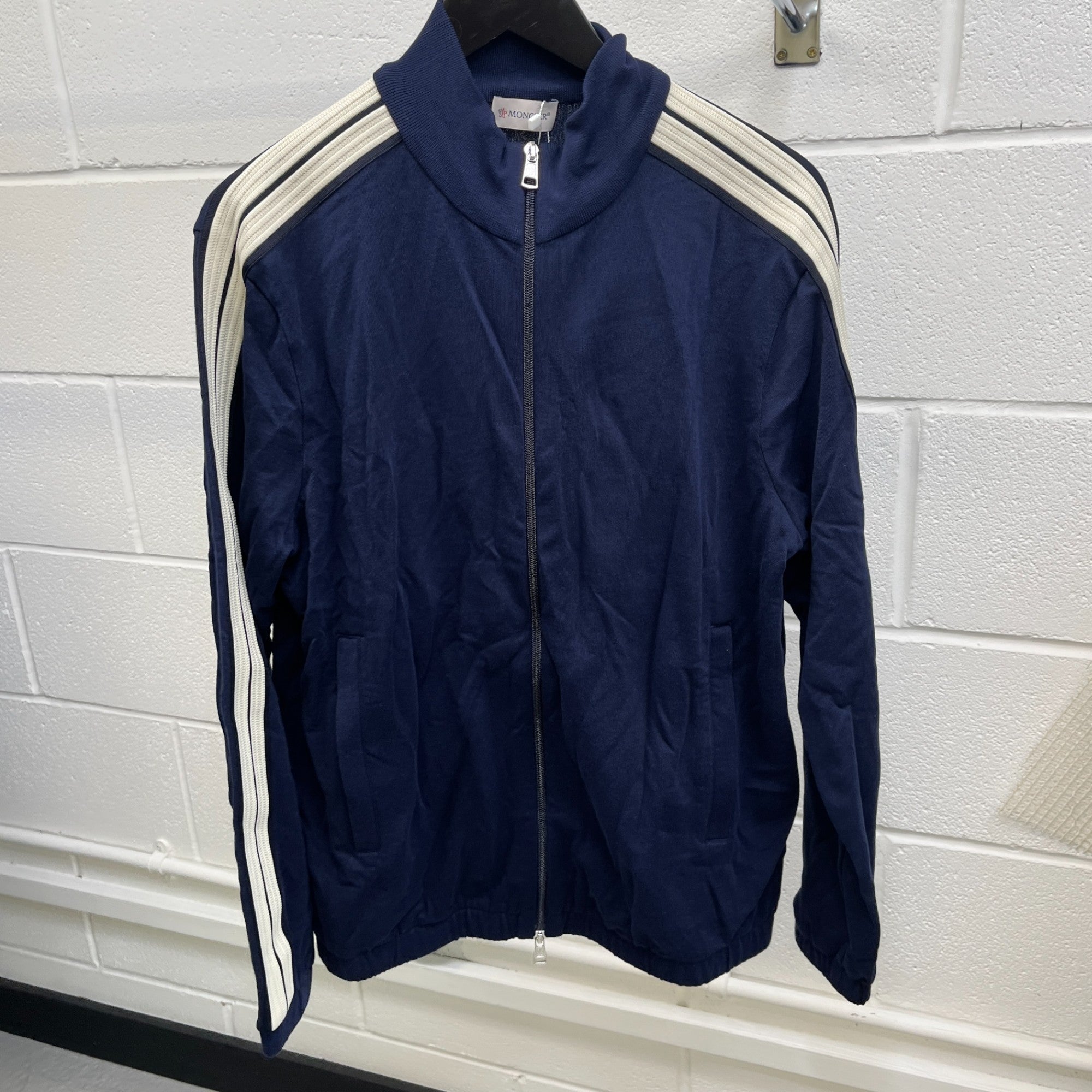 Men's Striped Track Jacket Navy Size S