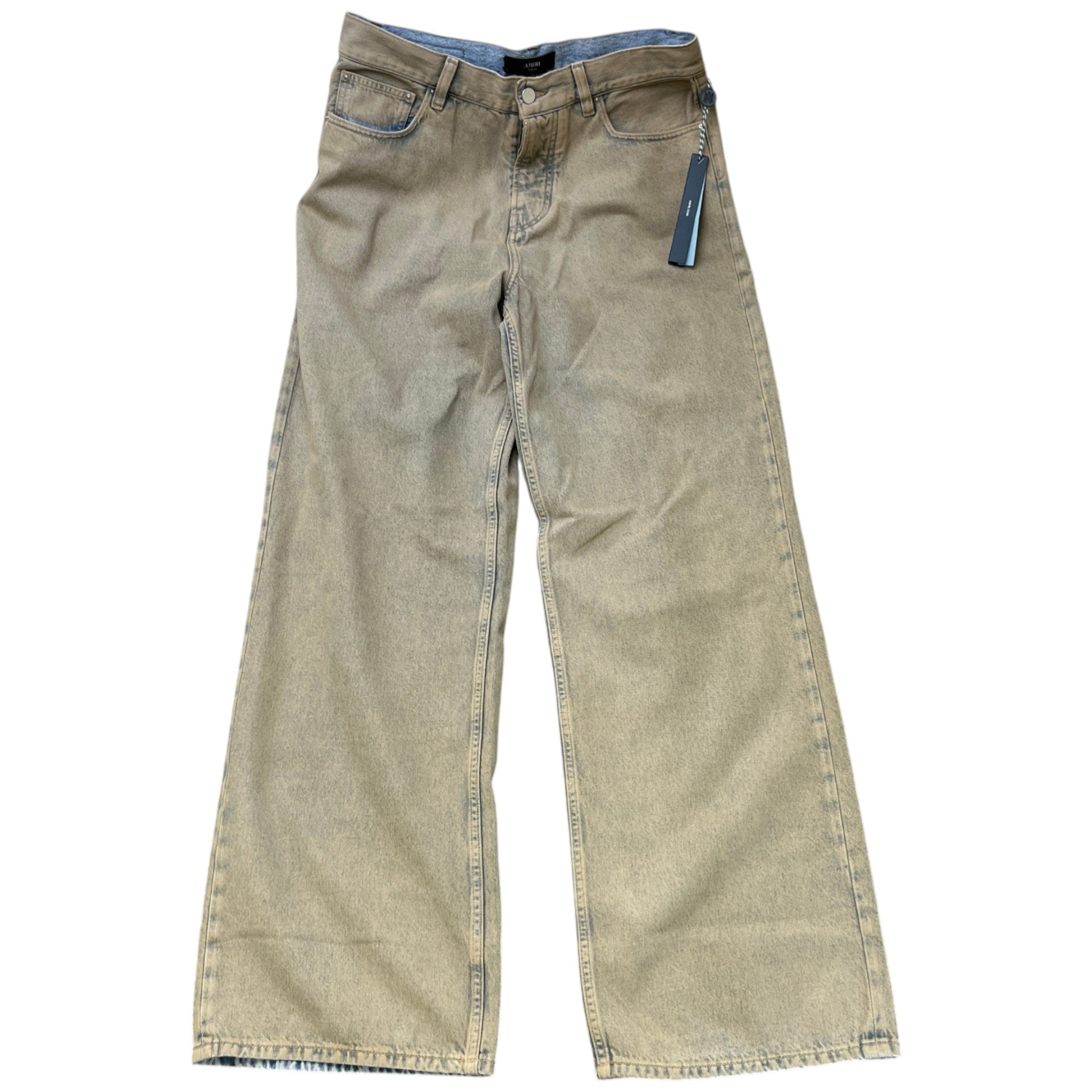Men's Washed Baggy Jeans Blue Size Waist 32"