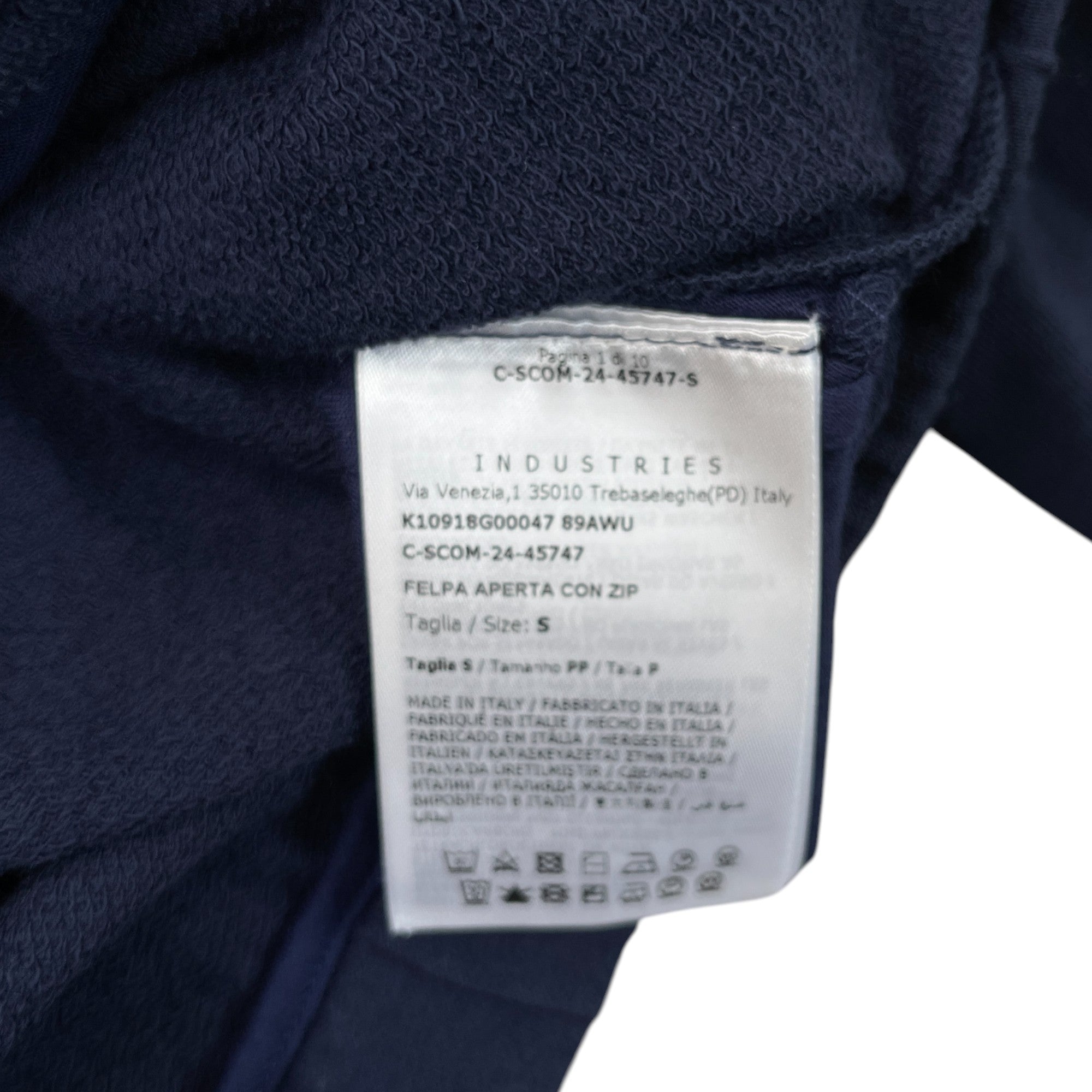 Men's Striped Track Jacket Navy Size S