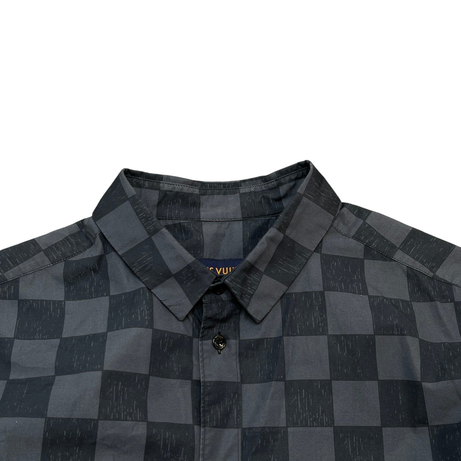 Men's Damier Fw21 Long Sleeve Shirt Charcoal Size L