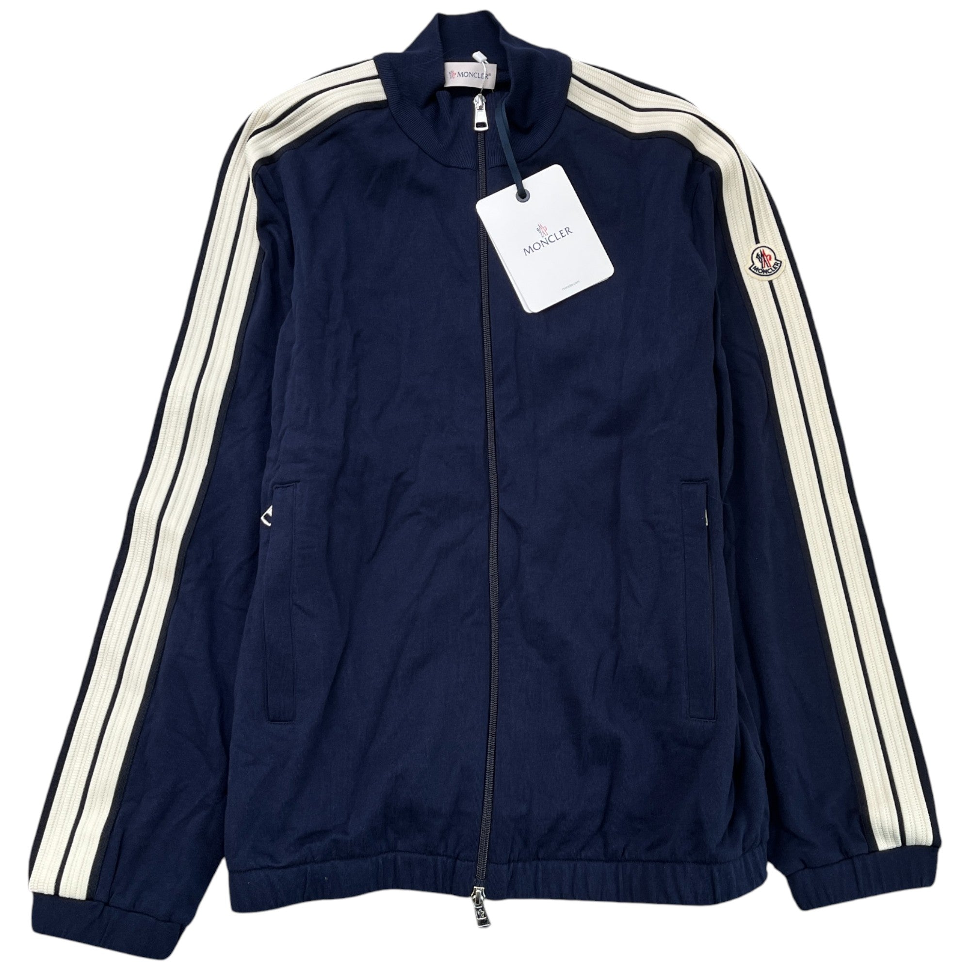 Men's Striped Track Jacket Navy Size S