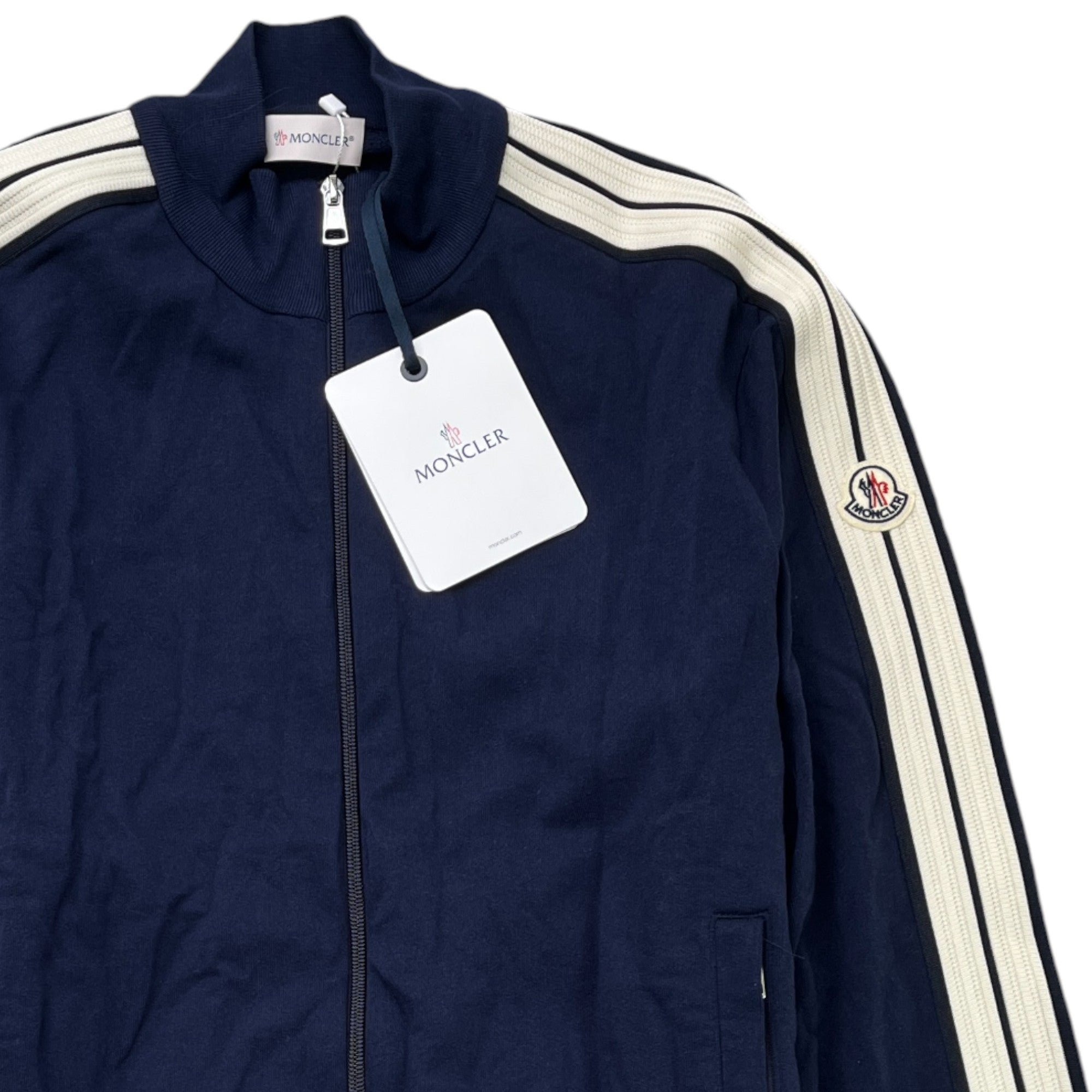 Men's Striped Track Jacket Navy Size S