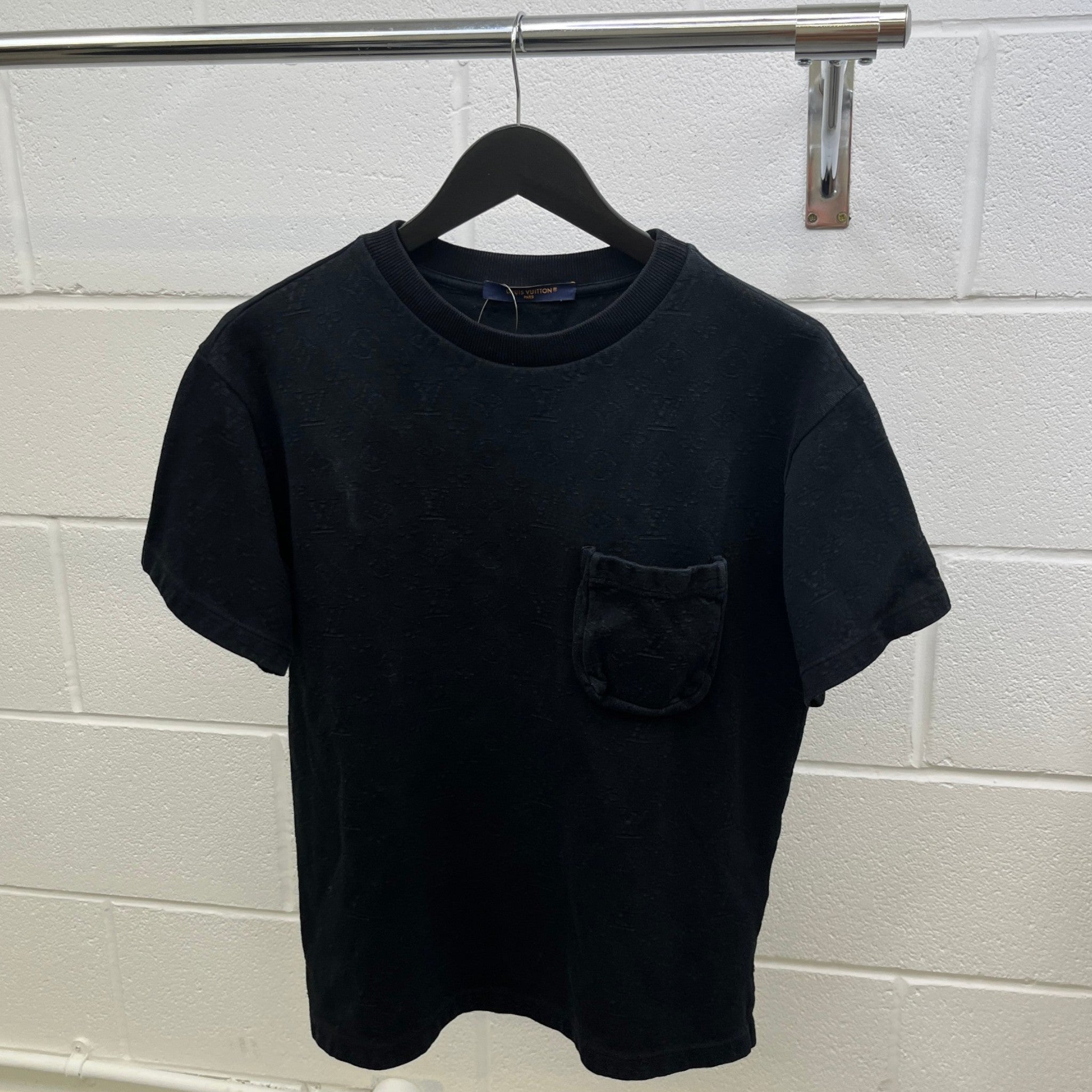 Men's Monogram 3D Pocket T-Shirt Black Size S
