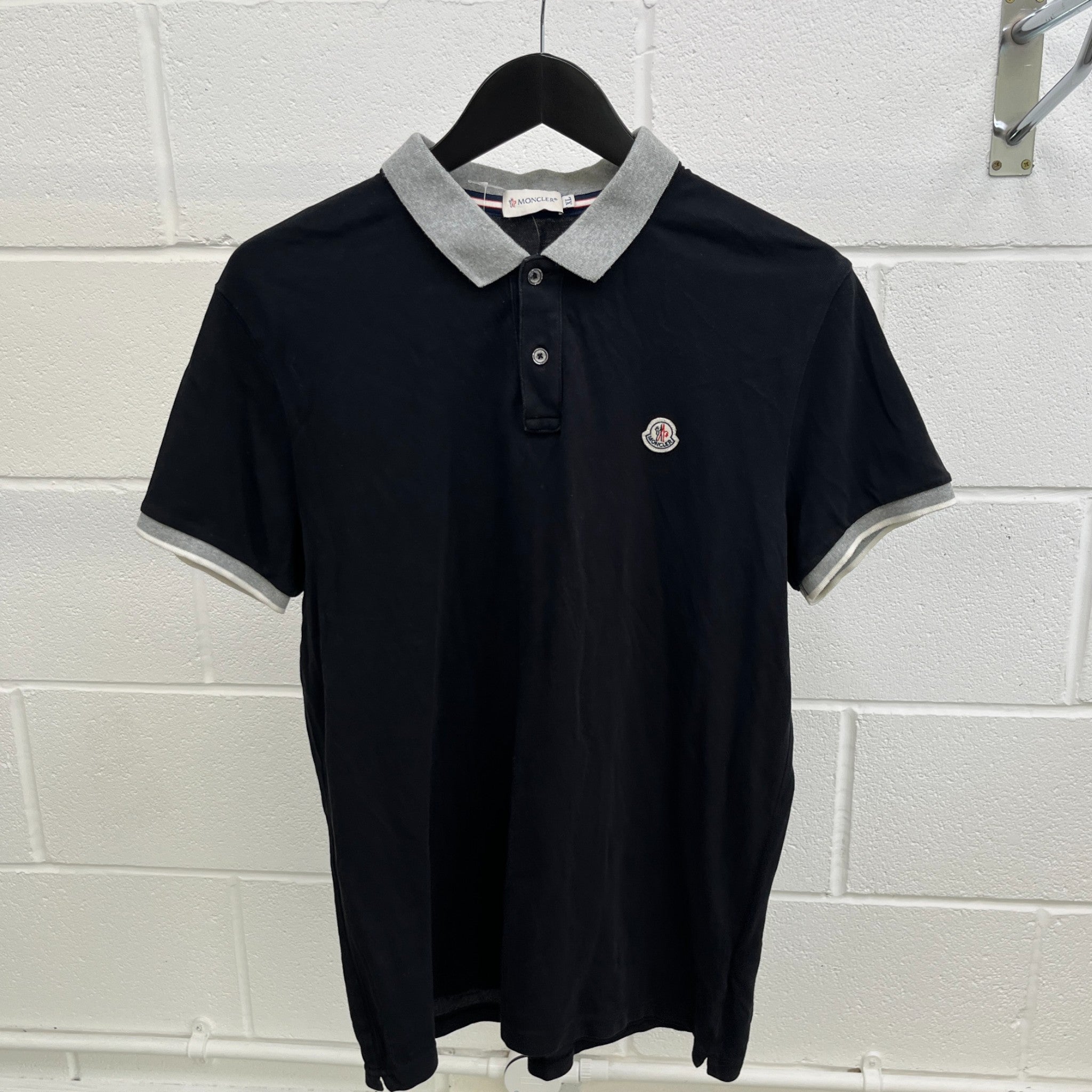 Men's Maglia Polo Shirt Black Size XL