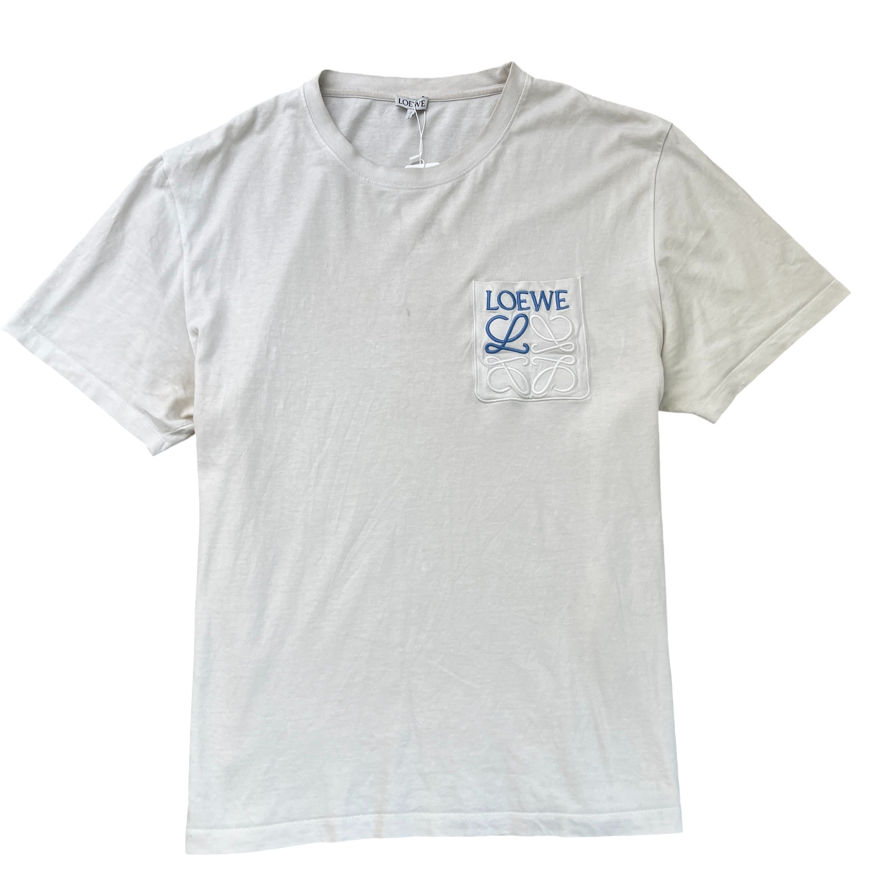 Men's Embroidered Anagram Logo T-Shirt White Size XL
