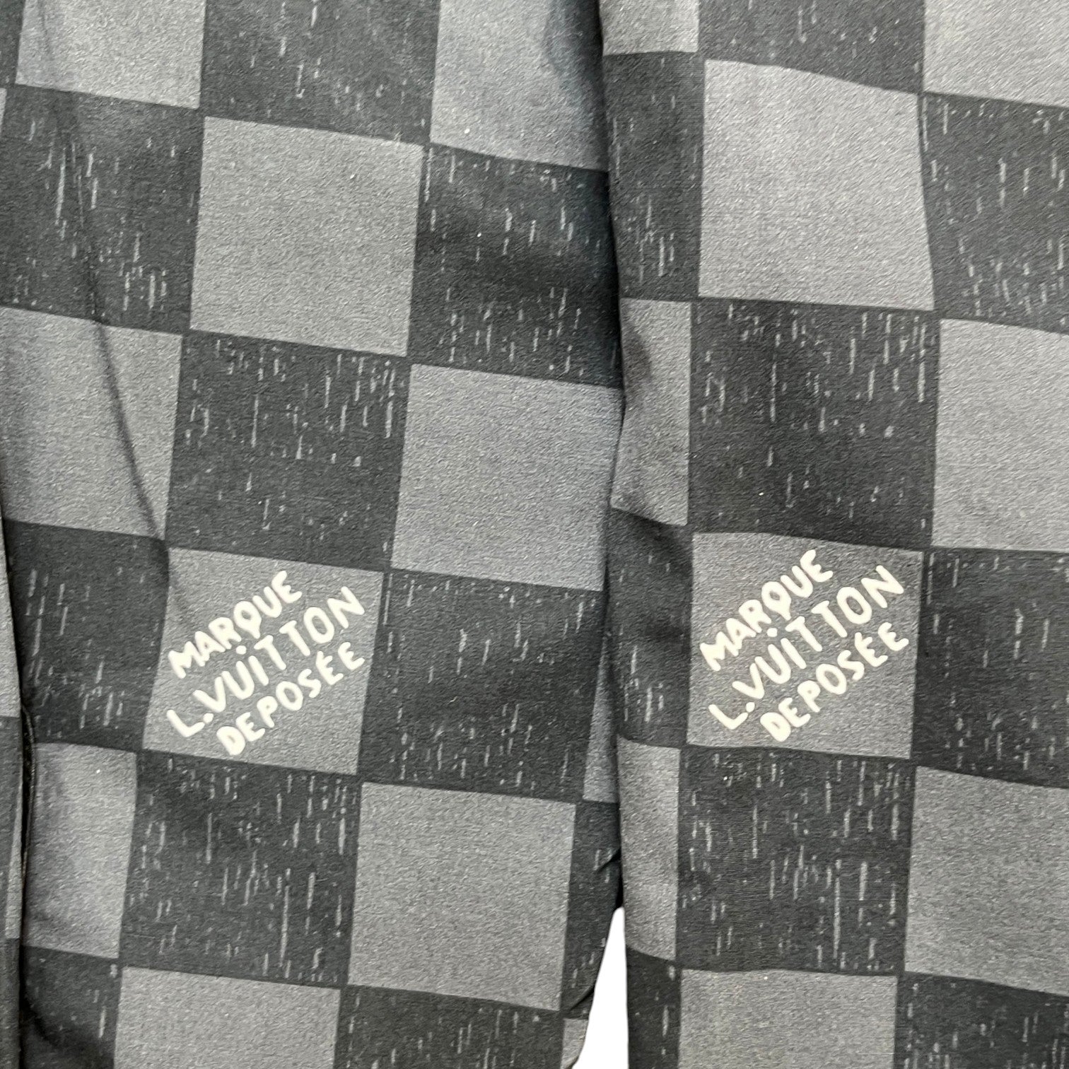 Men's Damier Fw21 Long Sleeve Shirt Charcoal Size L