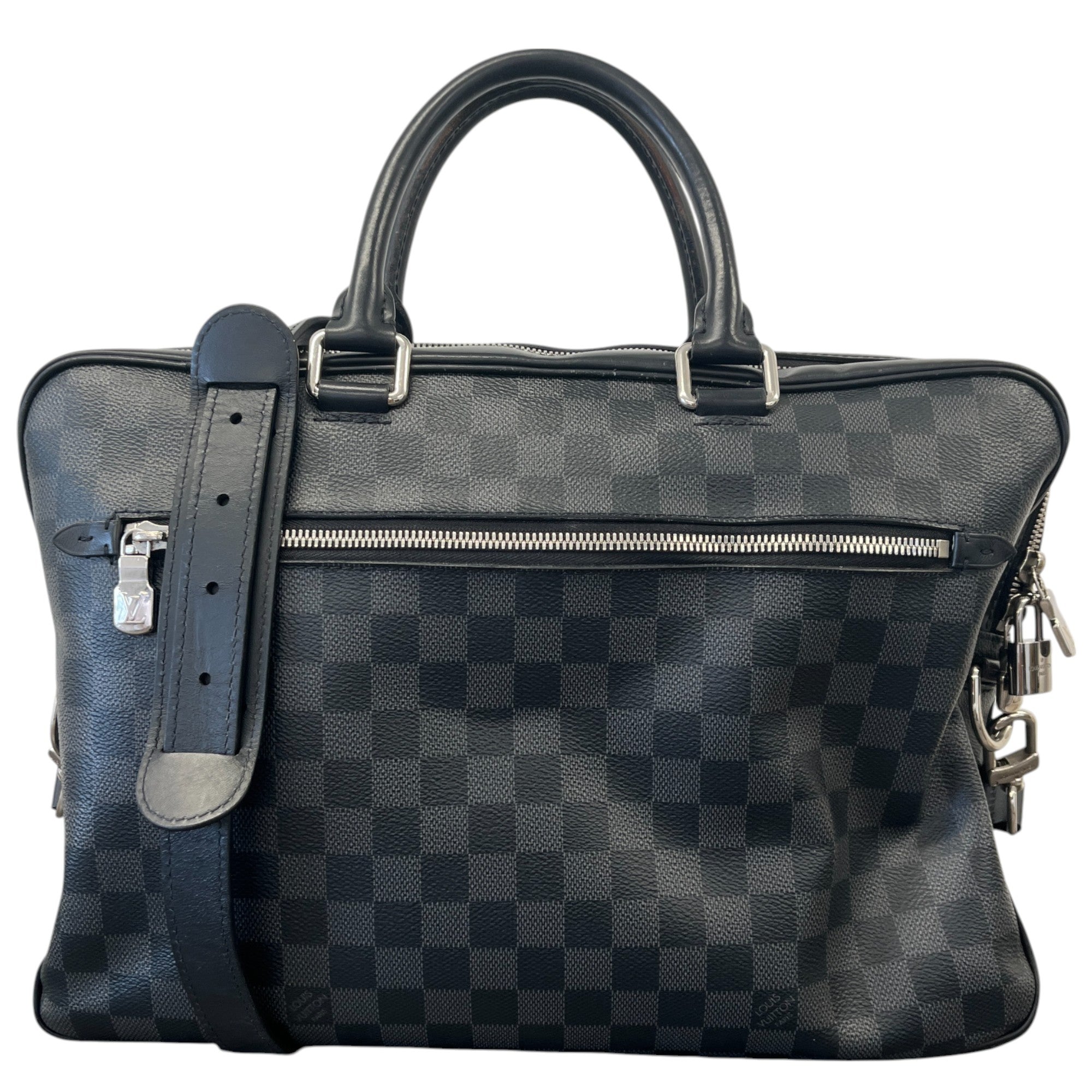Men's Damier Graphite Porte Documents Jour Bag Black