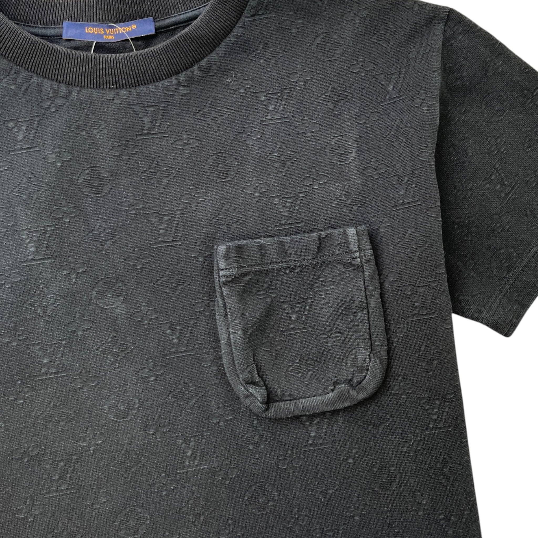 Men's Monogram 3D Pocket T-Shirt Black Size S