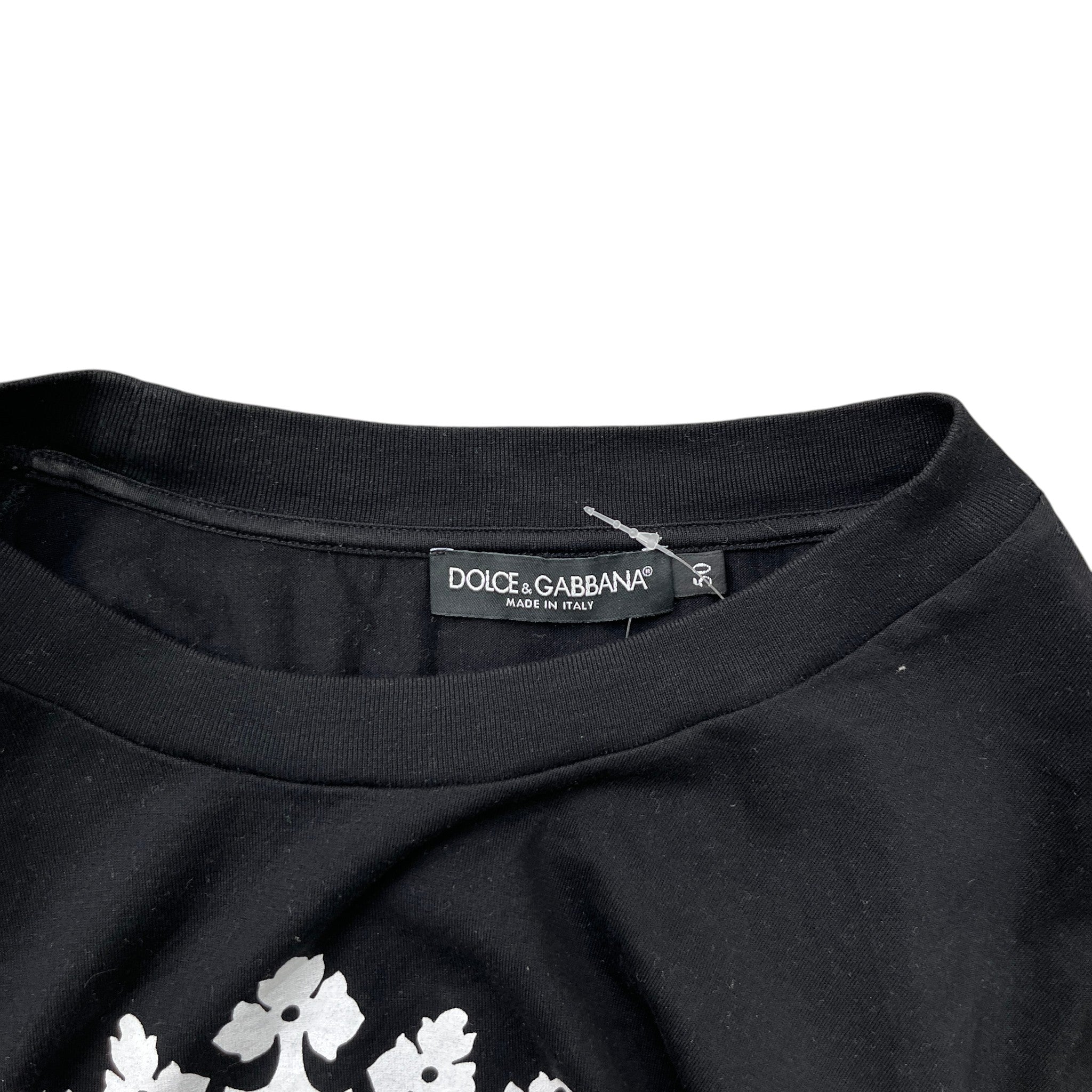 Men's Logo Print T-Shirt Black Size IT 50 / UK L