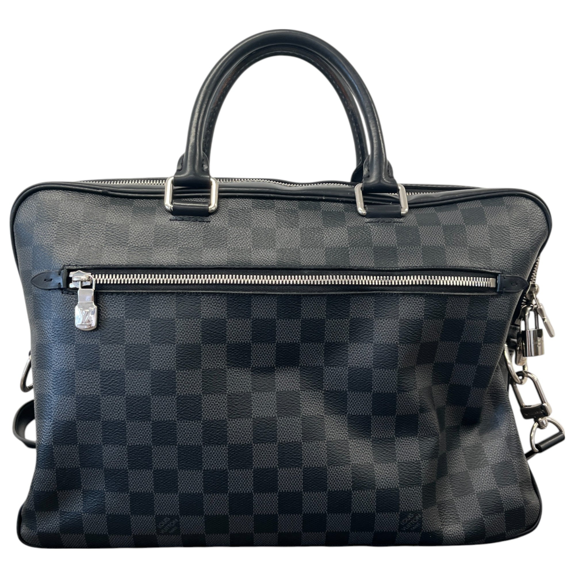 Men's Damier Graphite Porte Documents Jour Bag Black