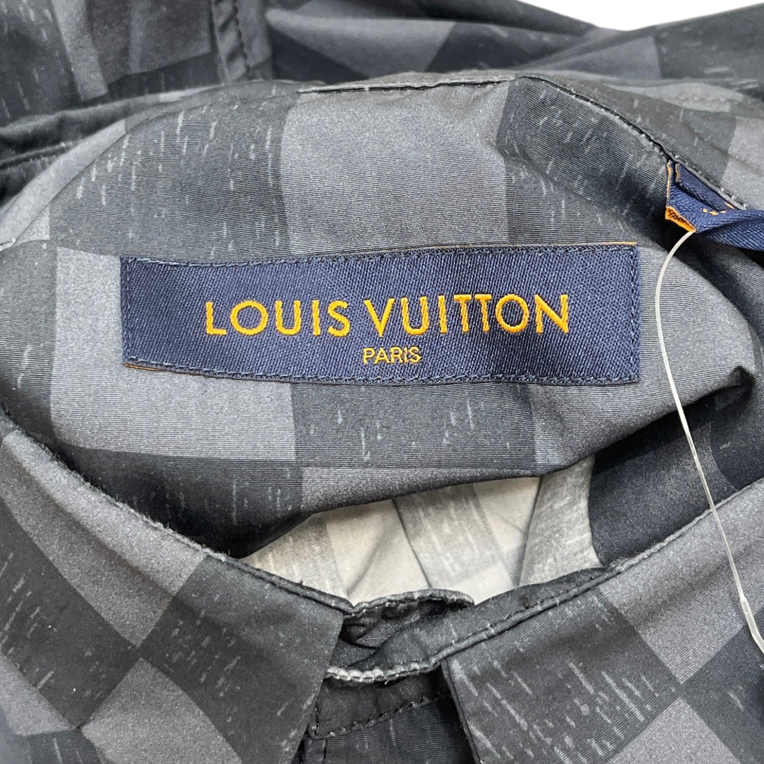 Men's Damier Fw21 Long Sleeve Shirt Charcoal Size L