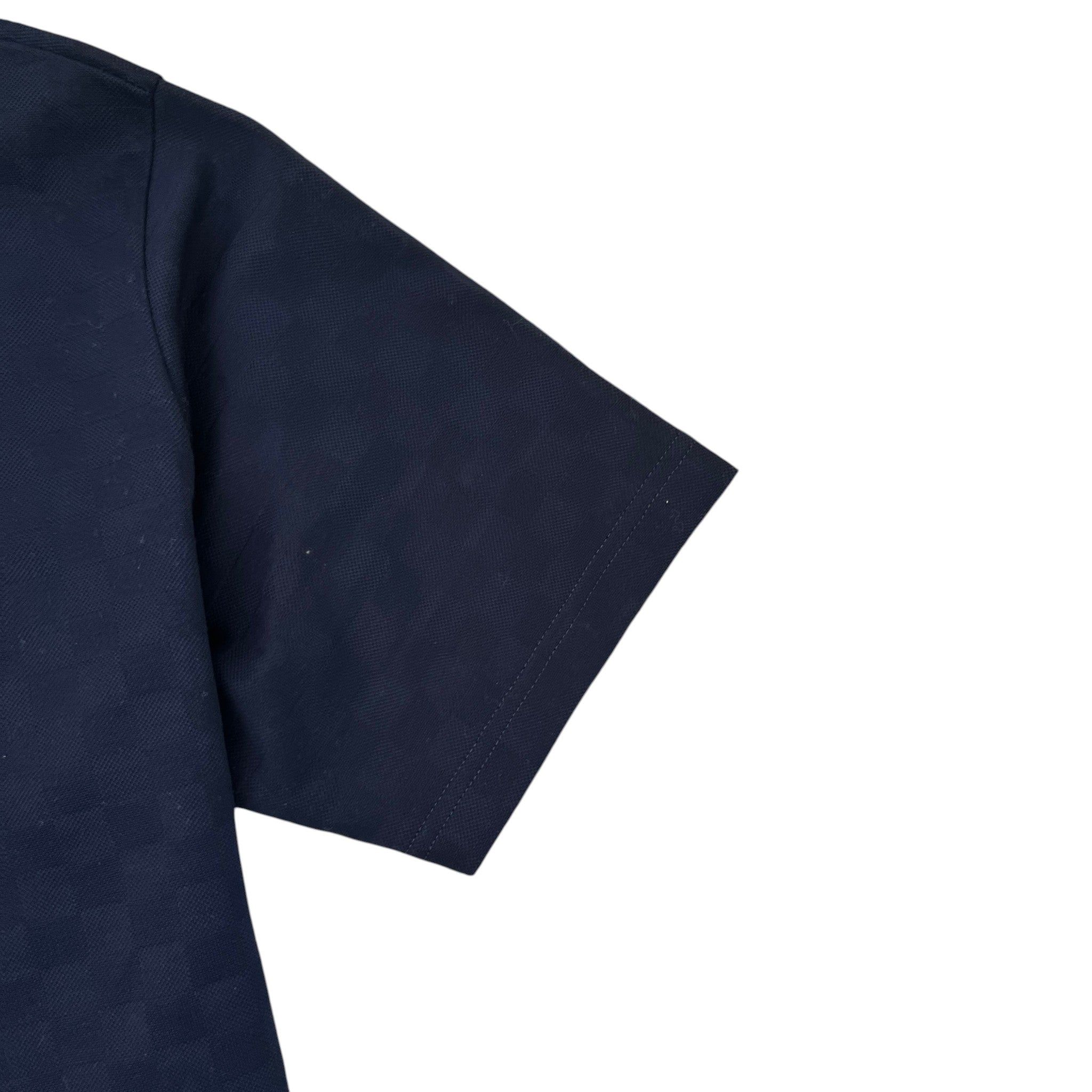 Men's Damier Cotton Piqué T-Shirt Navy Size XL