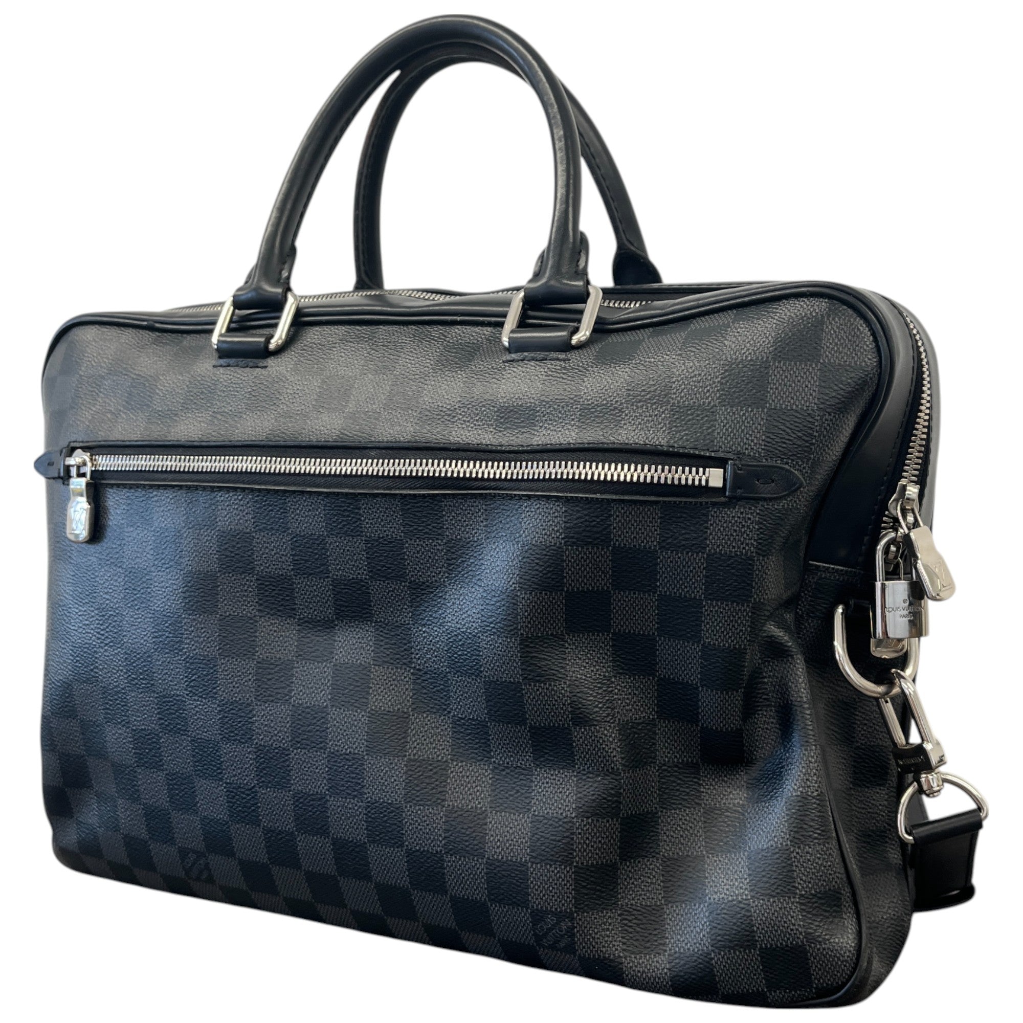 Men's Damier Graphite Porte Documents Jour Bag Black