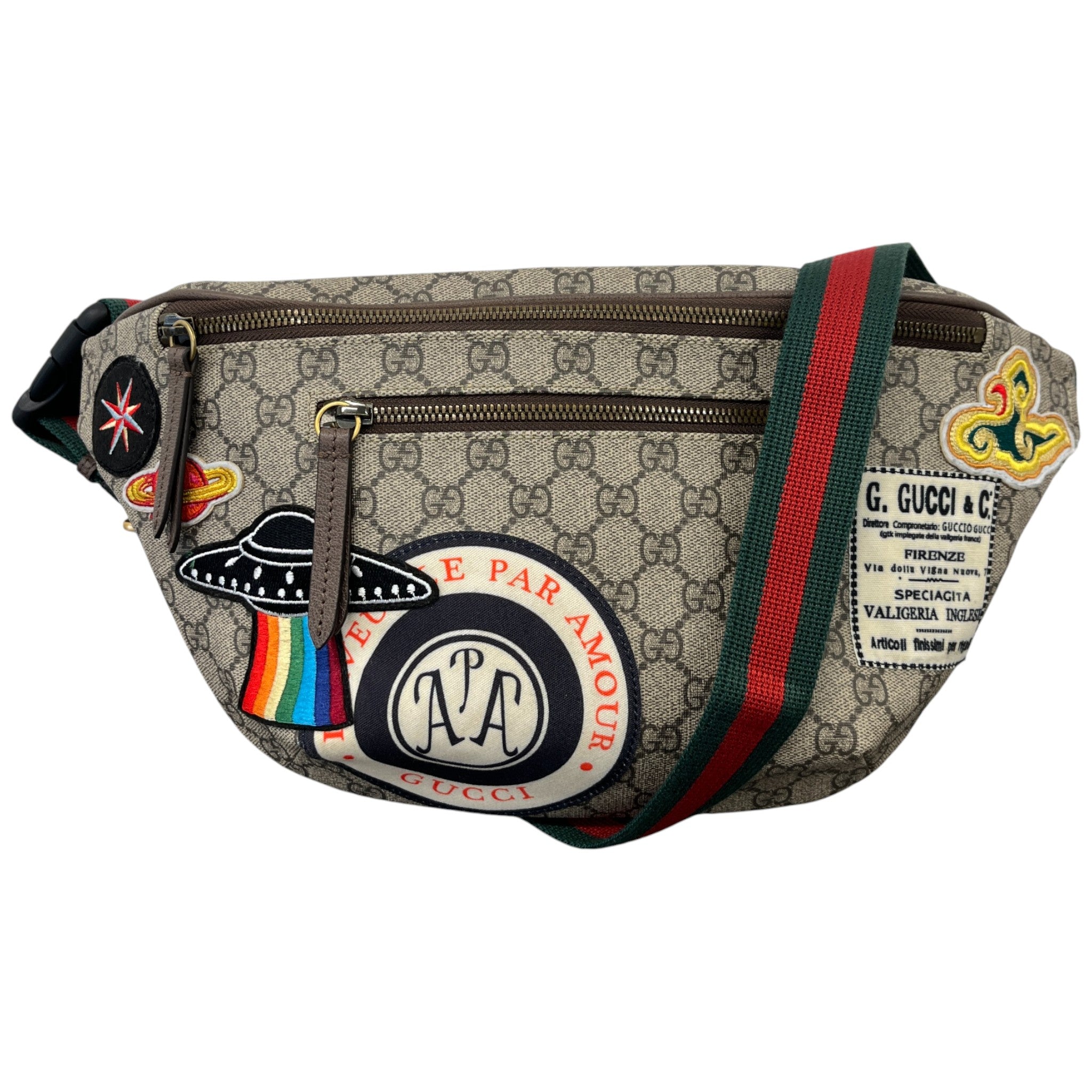 Gg Supreme Courrier Belt Bag Beige