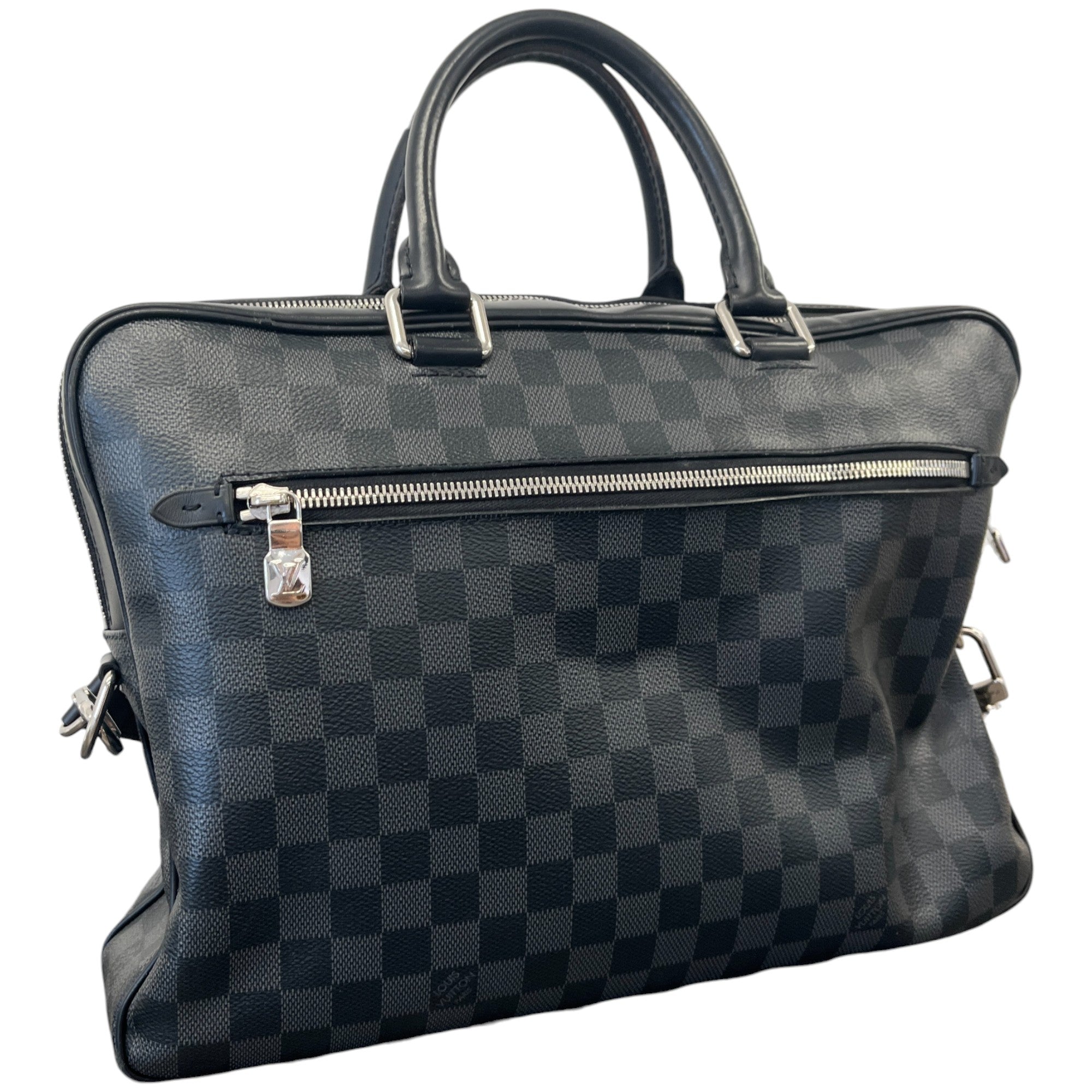 Men's Damier Graphite Porte Documents Jour Bag Black