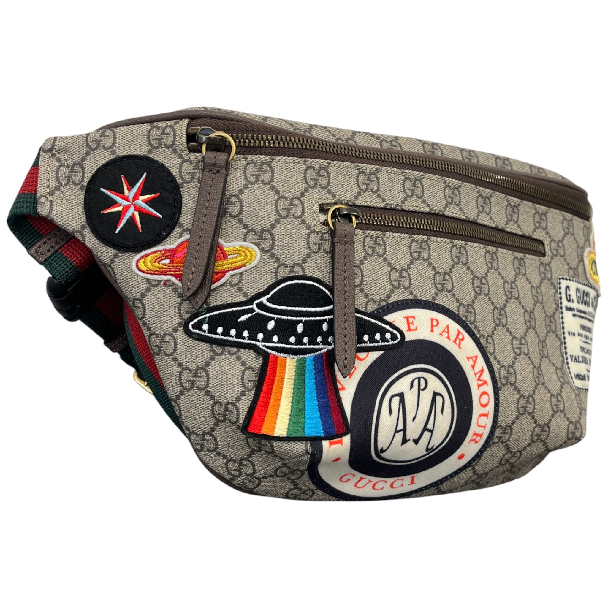 Gg Supreme Courrier Belt Bag Beige