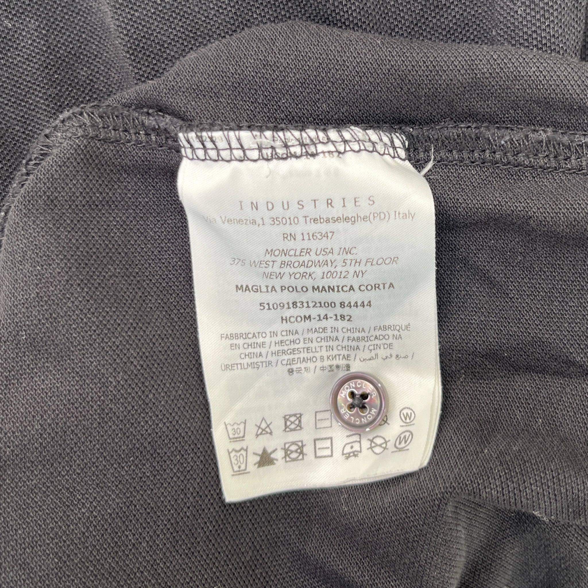 Men's Maglia Polo Shirt Black Size XL