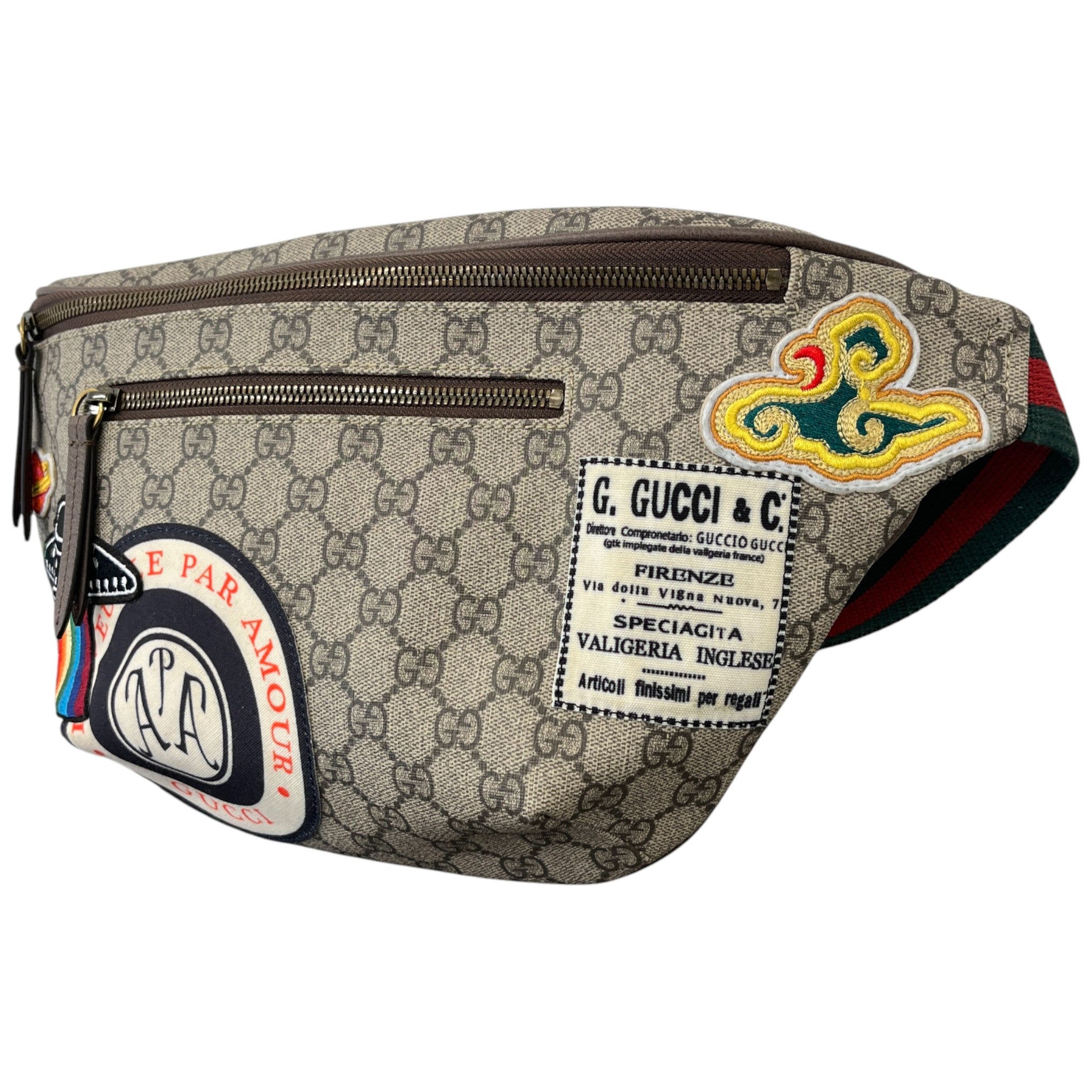 Gg Supreme Courrier Belt Bag Beige