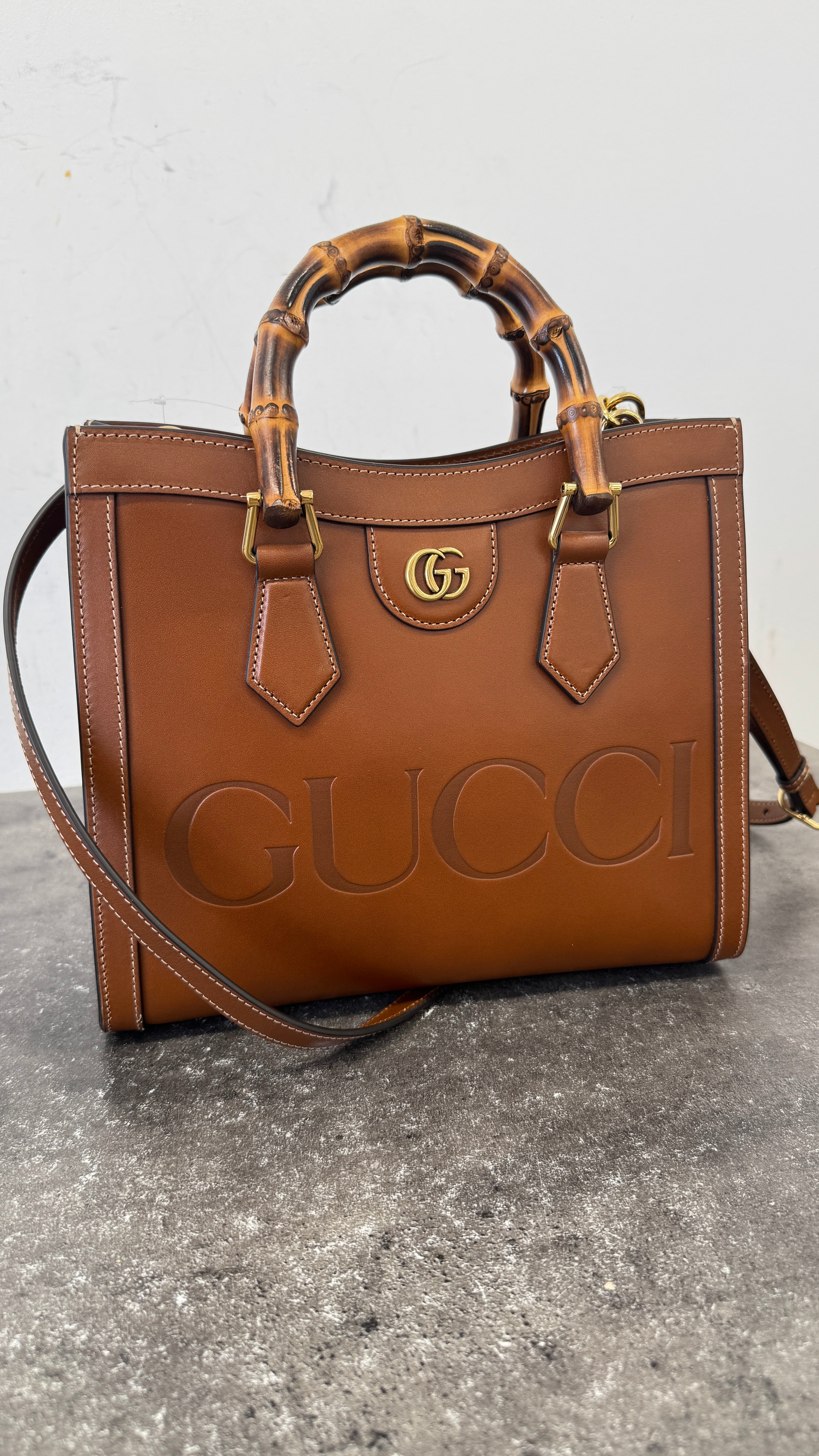 Women's Borsa Diana Bamboo Bag Brown