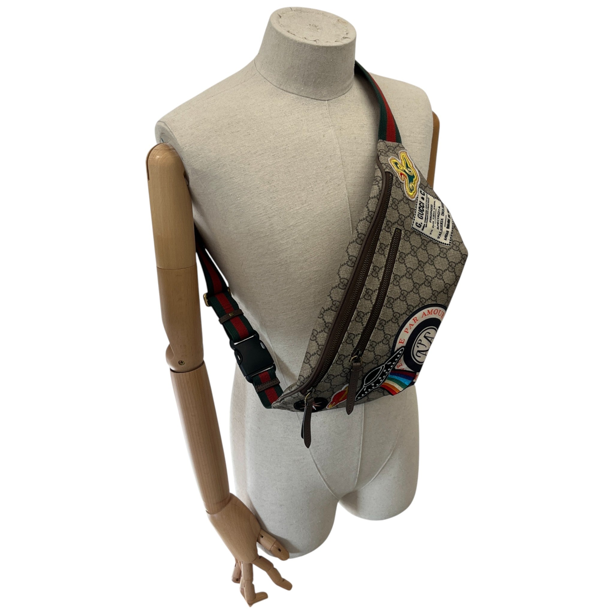 Gg Supreme Courrier Belt Bag Beige