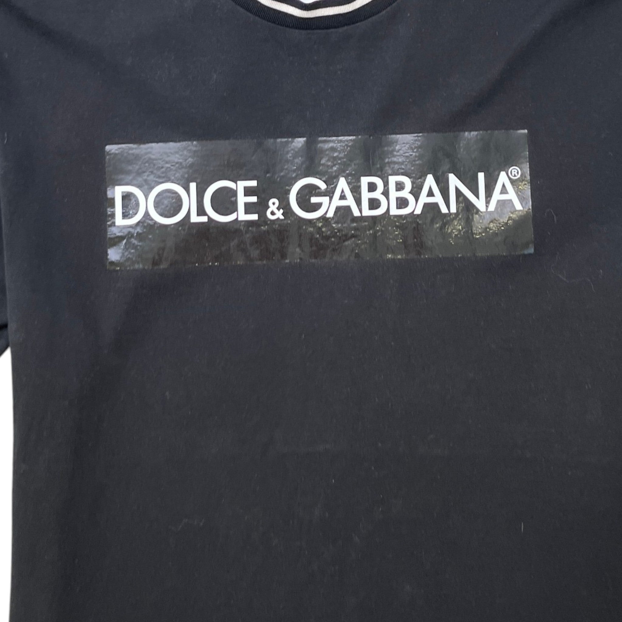 Men's Logo Print T-Shirt Black Size IT 50 / UK L